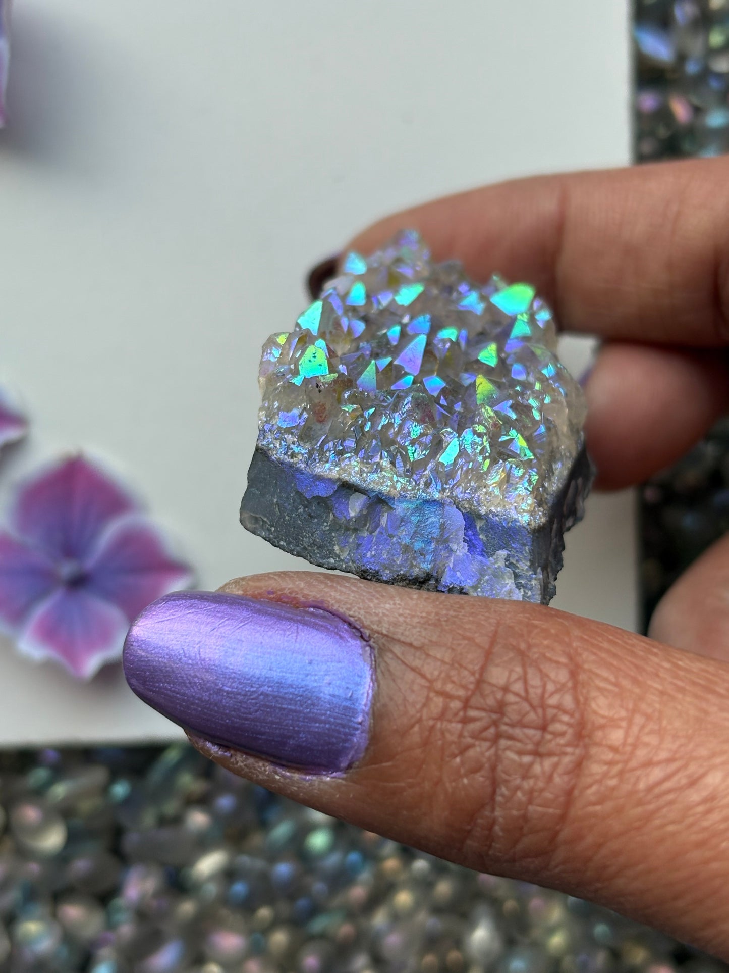 Aura Quartz Crystal Gemstone Cluster Small (3)