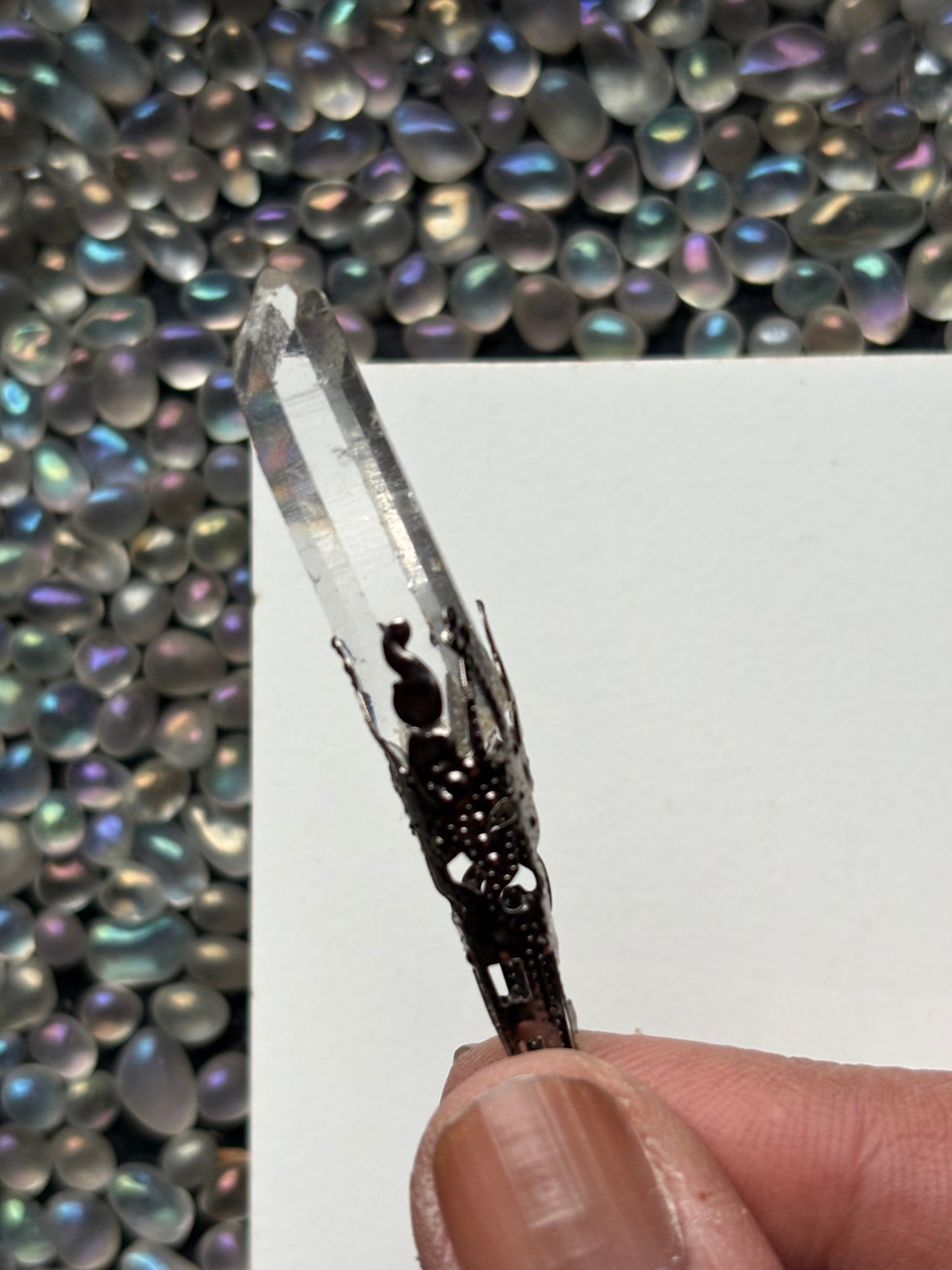 Lemurian Quartz Crystal Gemstone Gothic Mini Wand (1)