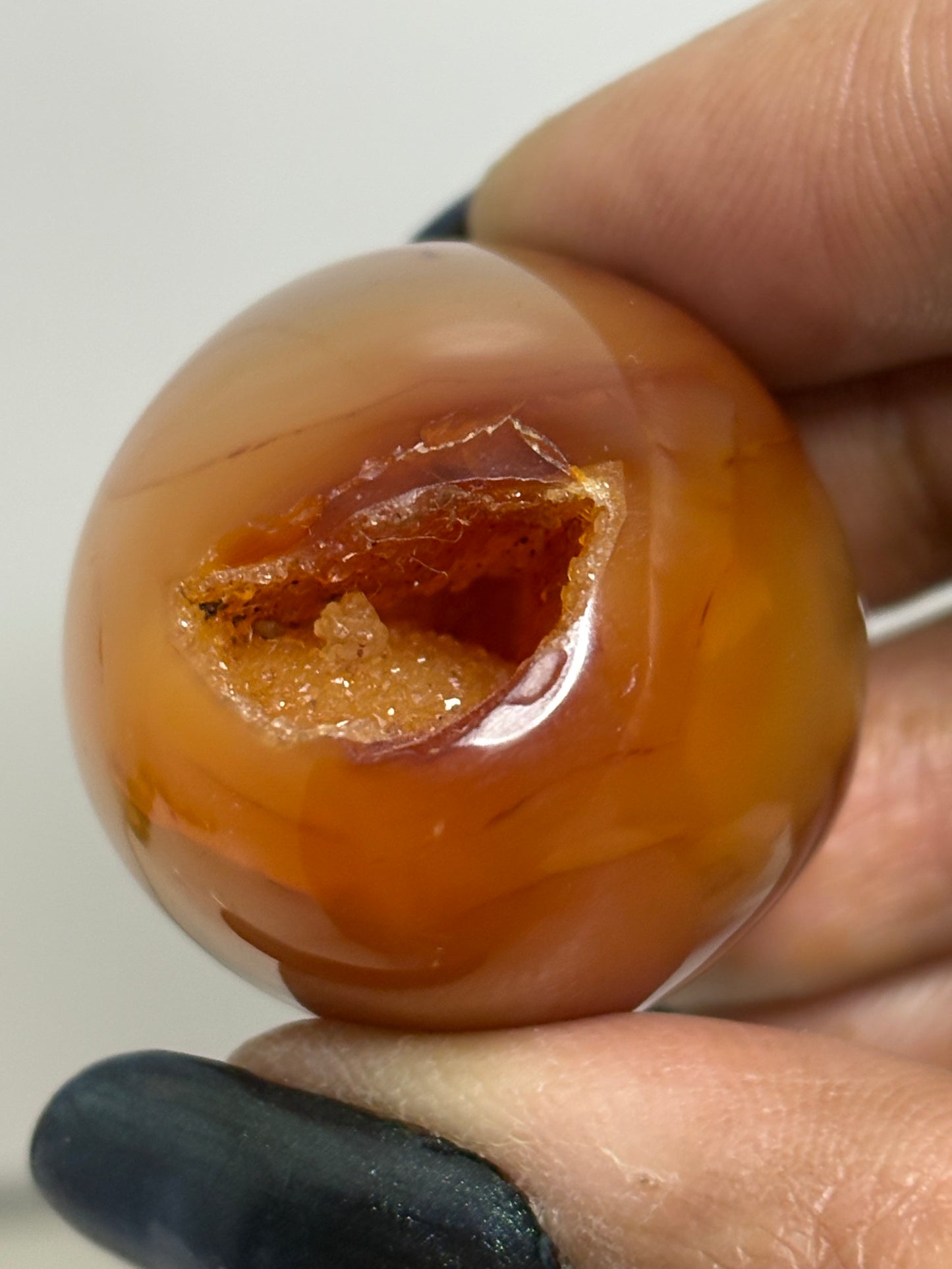 Carnelian Druzy Crystal Gemstone Egg Carving (3)