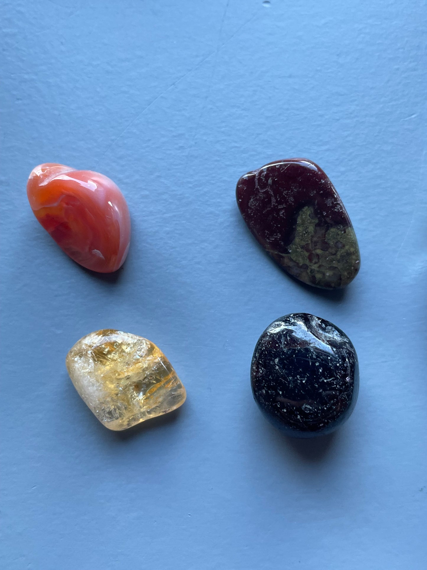 Rose Card & Gemstone Crystal Tumbled Stone Gift Set