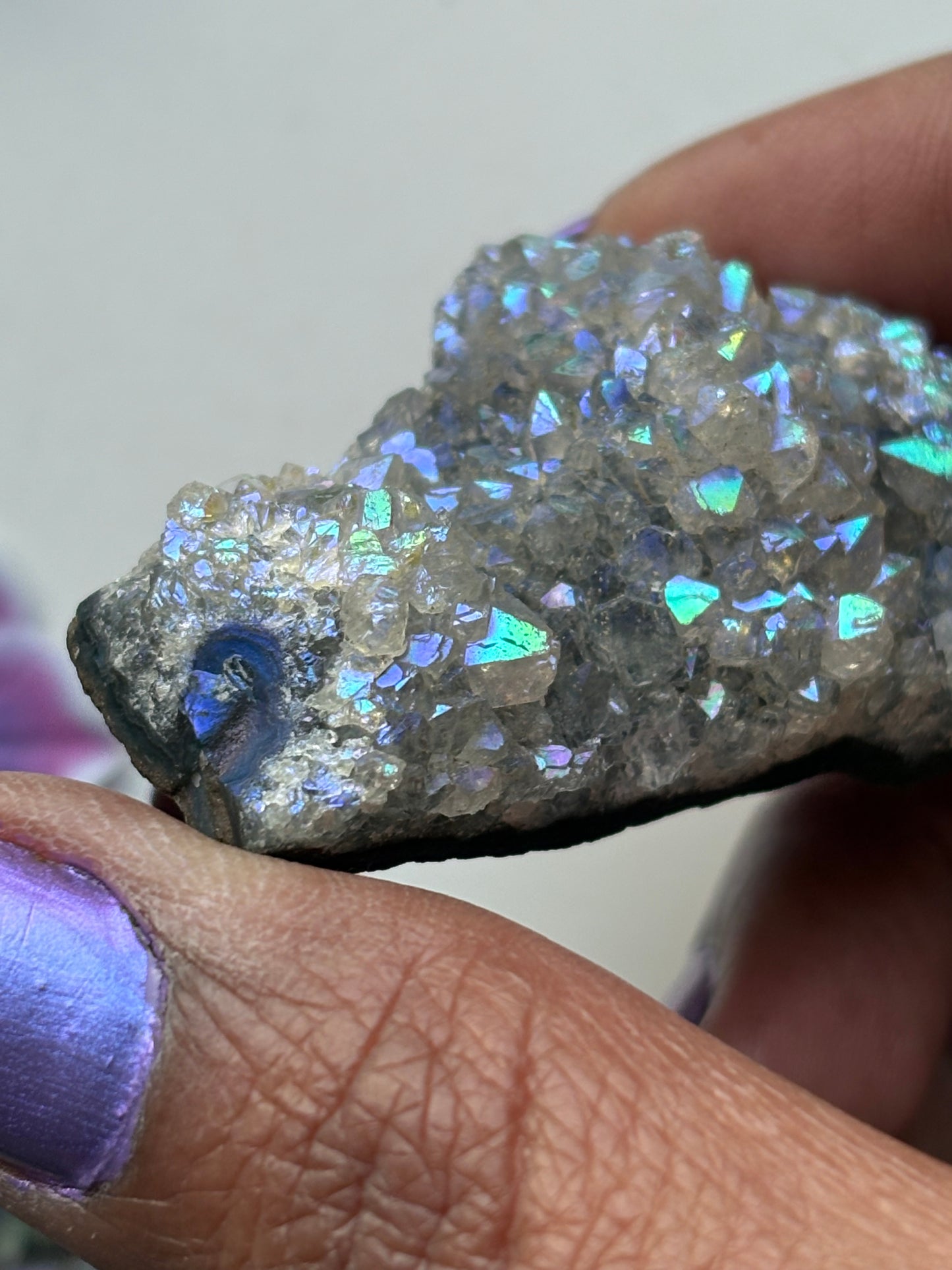 Aura Quartz Crystal Gemstone Cluster Small (1)