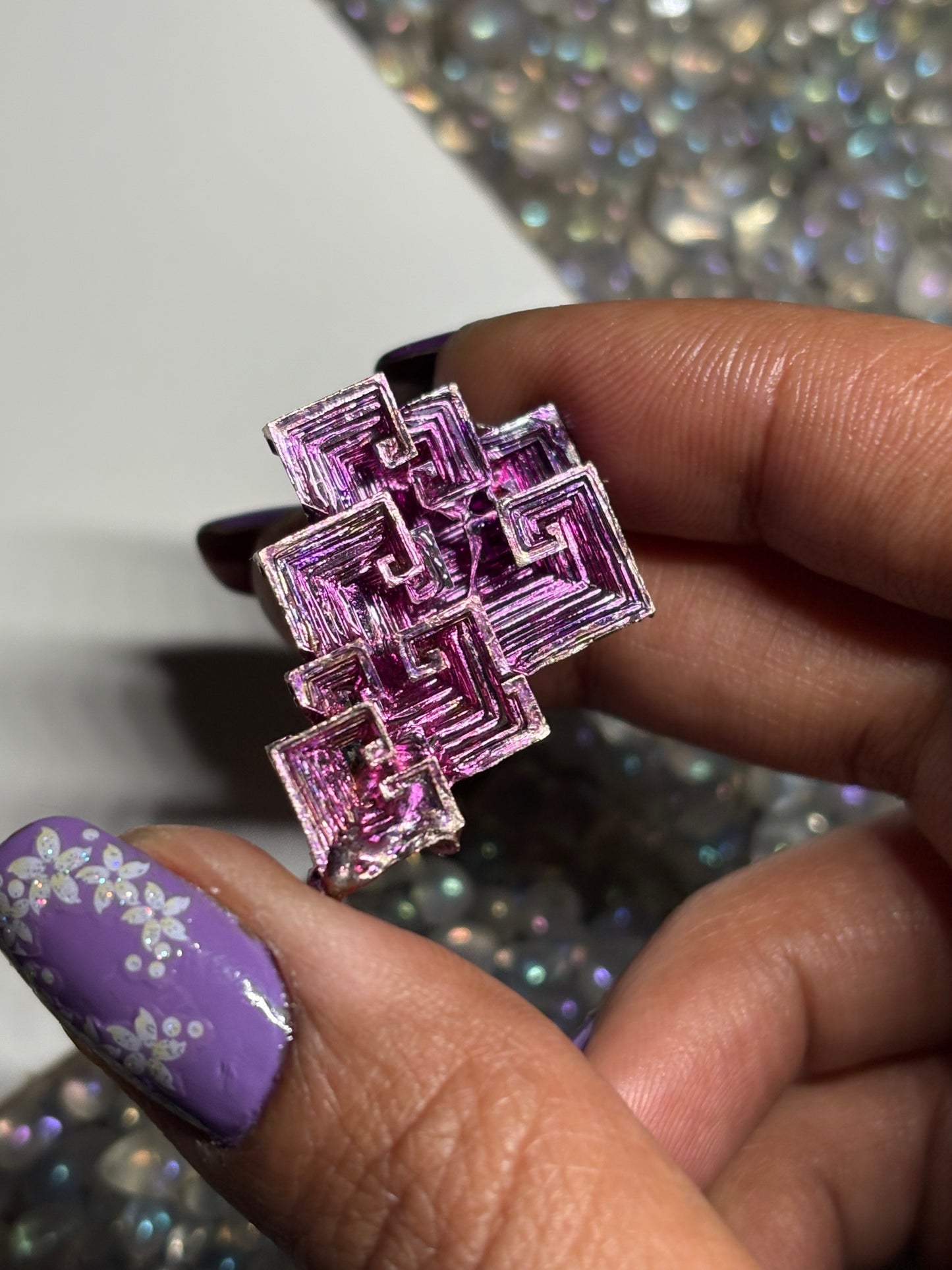 Pink Bismuth Crystal Specimen - P1