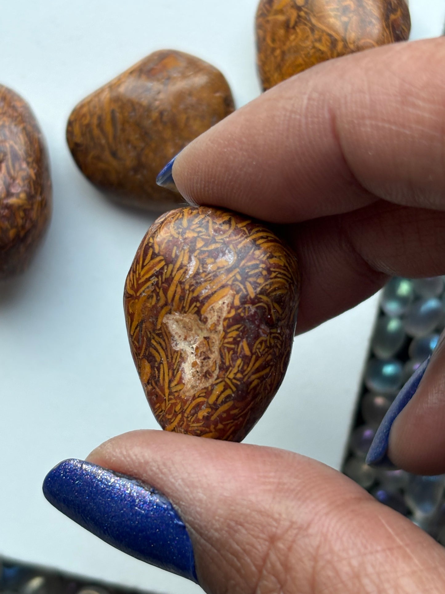 Mariam Jasper (Calligraphy Stone) Tumbled Gemstone Crystal - Medium