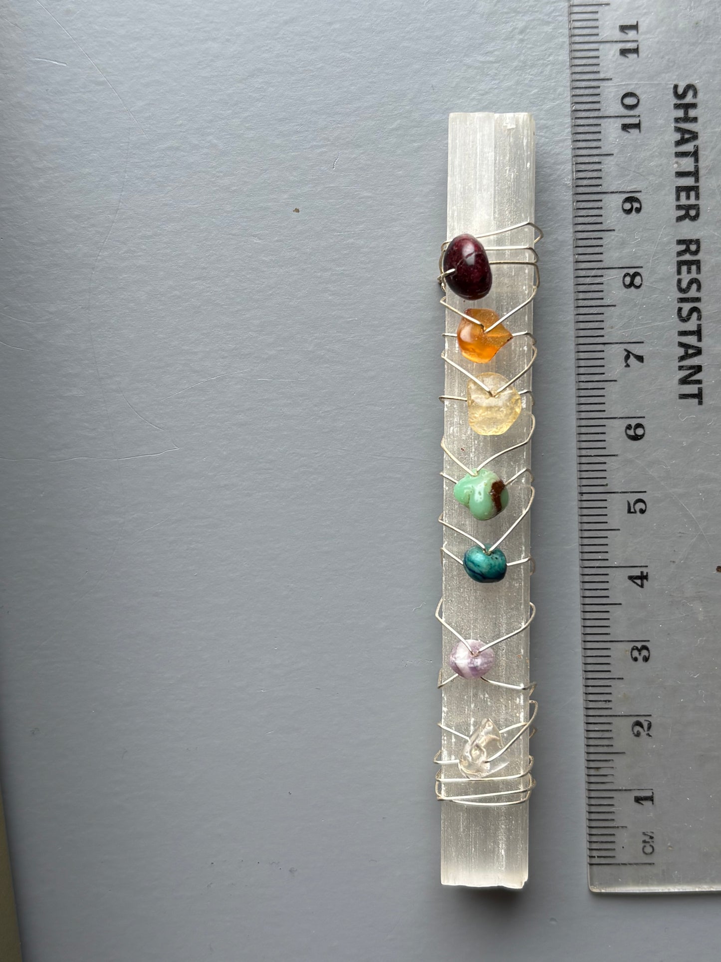 Selenite Satin Spar Gemstone Crystal Chakra Bar Cleansing Gift Set