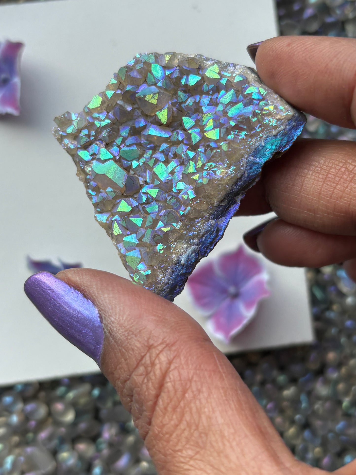 Aura Quartz Crystal Gemstone Cluster Small (4)