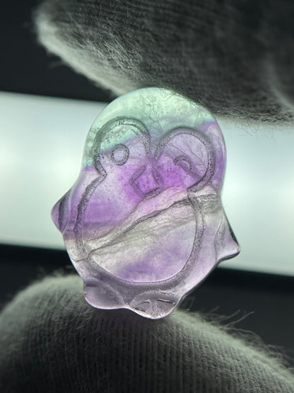 Rainbow Fluorite Micro Pocket Pet Penguin Crystal Gemstone Carving (6)