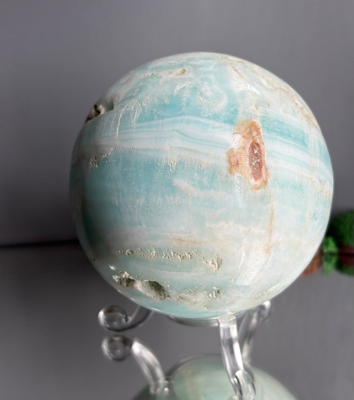 Caribbean Calcite Aragonite Crystal Gemstone Sphere (3)