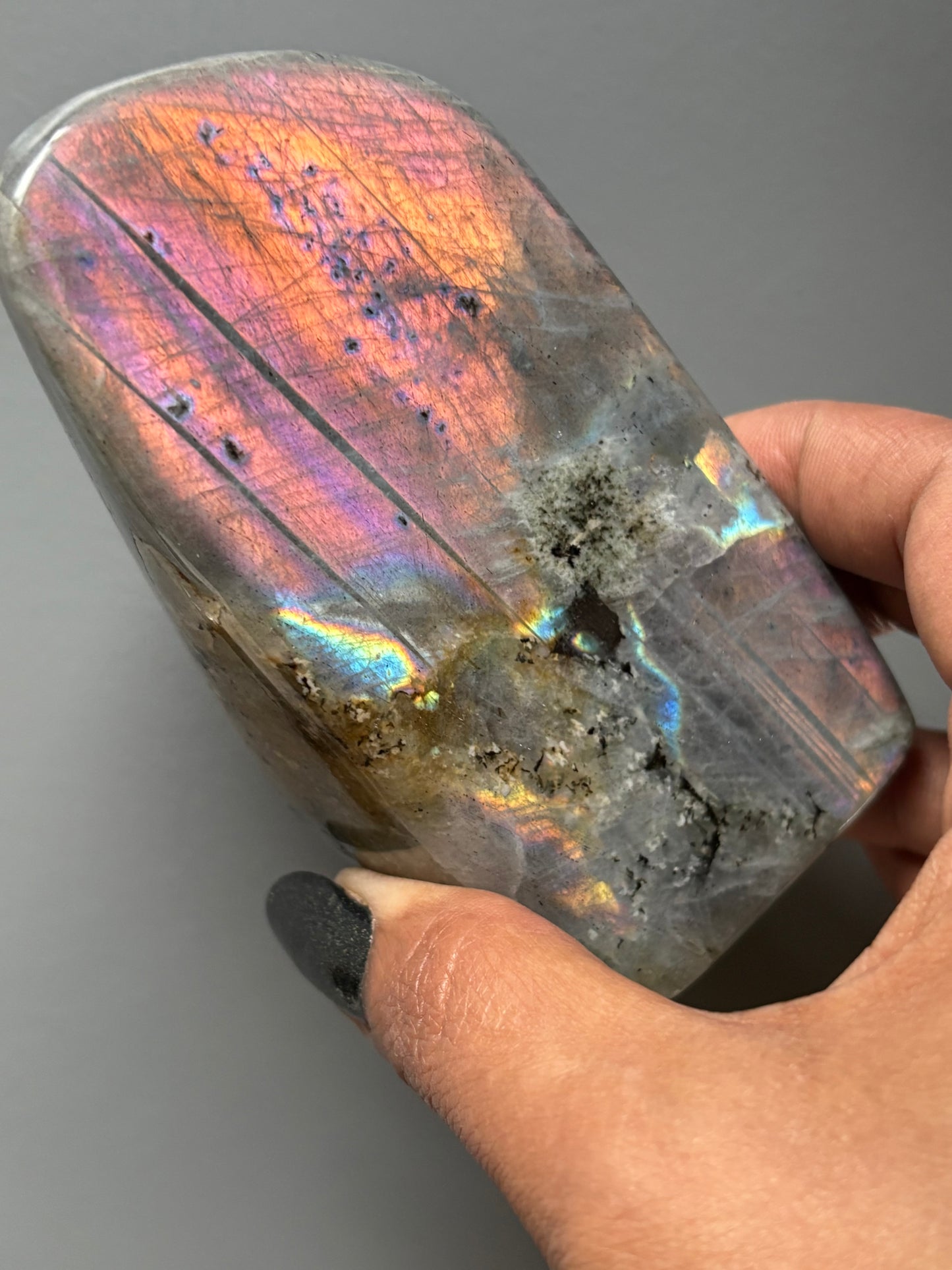 Labradorite Crystal Gemstone Cut Base Freeform (L)