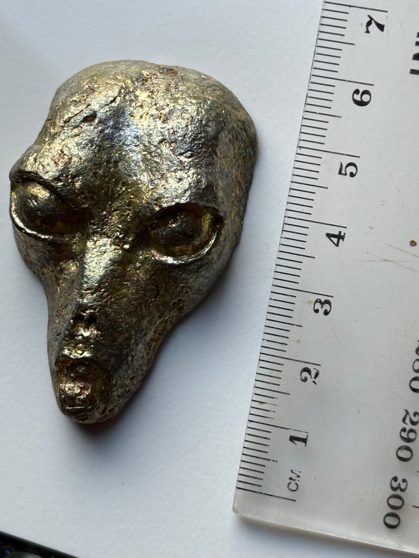 Gold Bismuth Crystal Alien Metal Art Sculpture