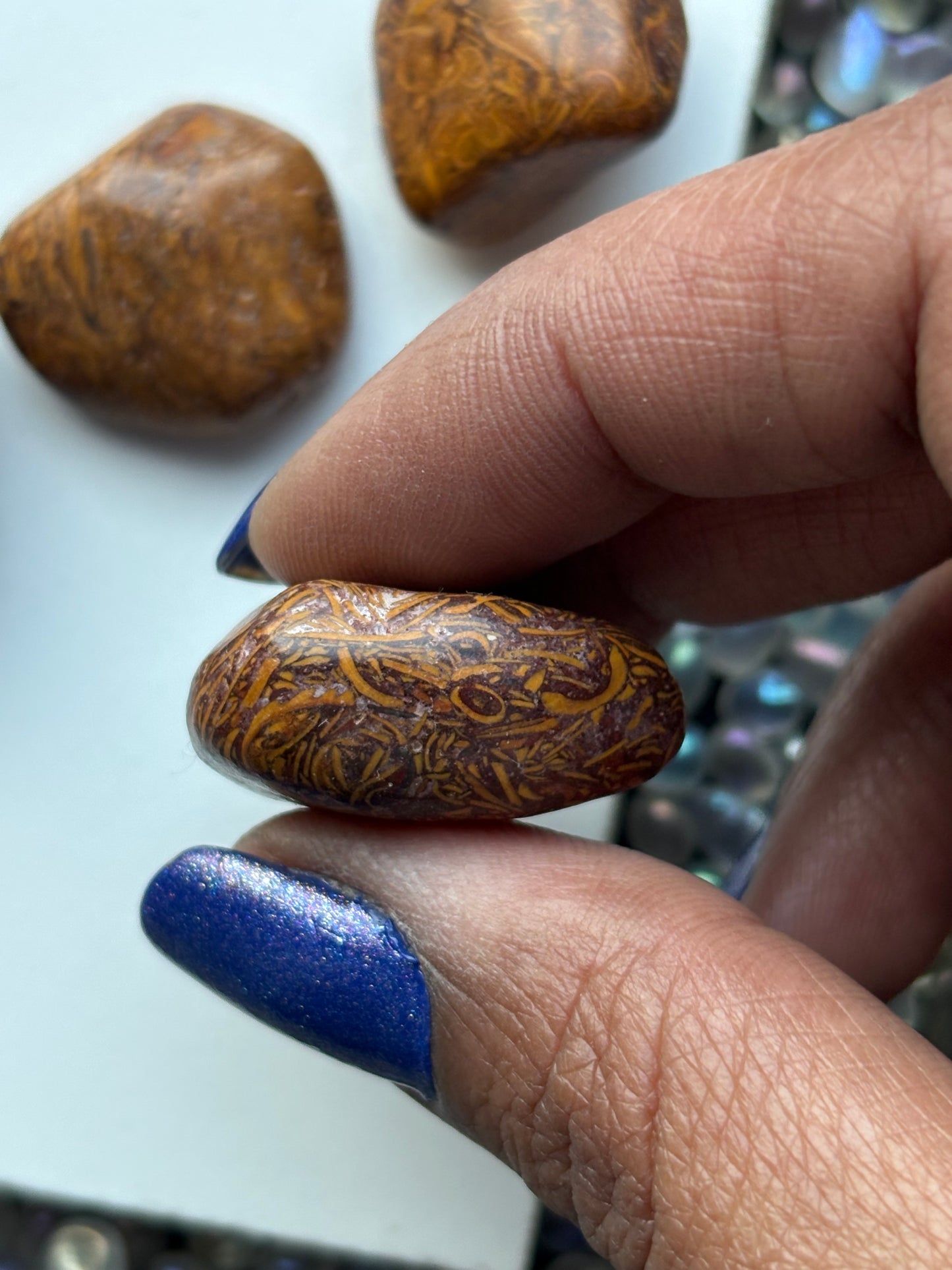 Mariam Jasper (Calligraphy Stone) Tumbled Gemstone Crystal - Medium