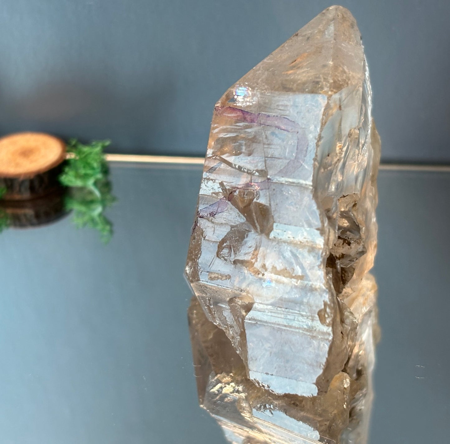 Citrine Enydro Bubble Crystal Gemstone Tower Point