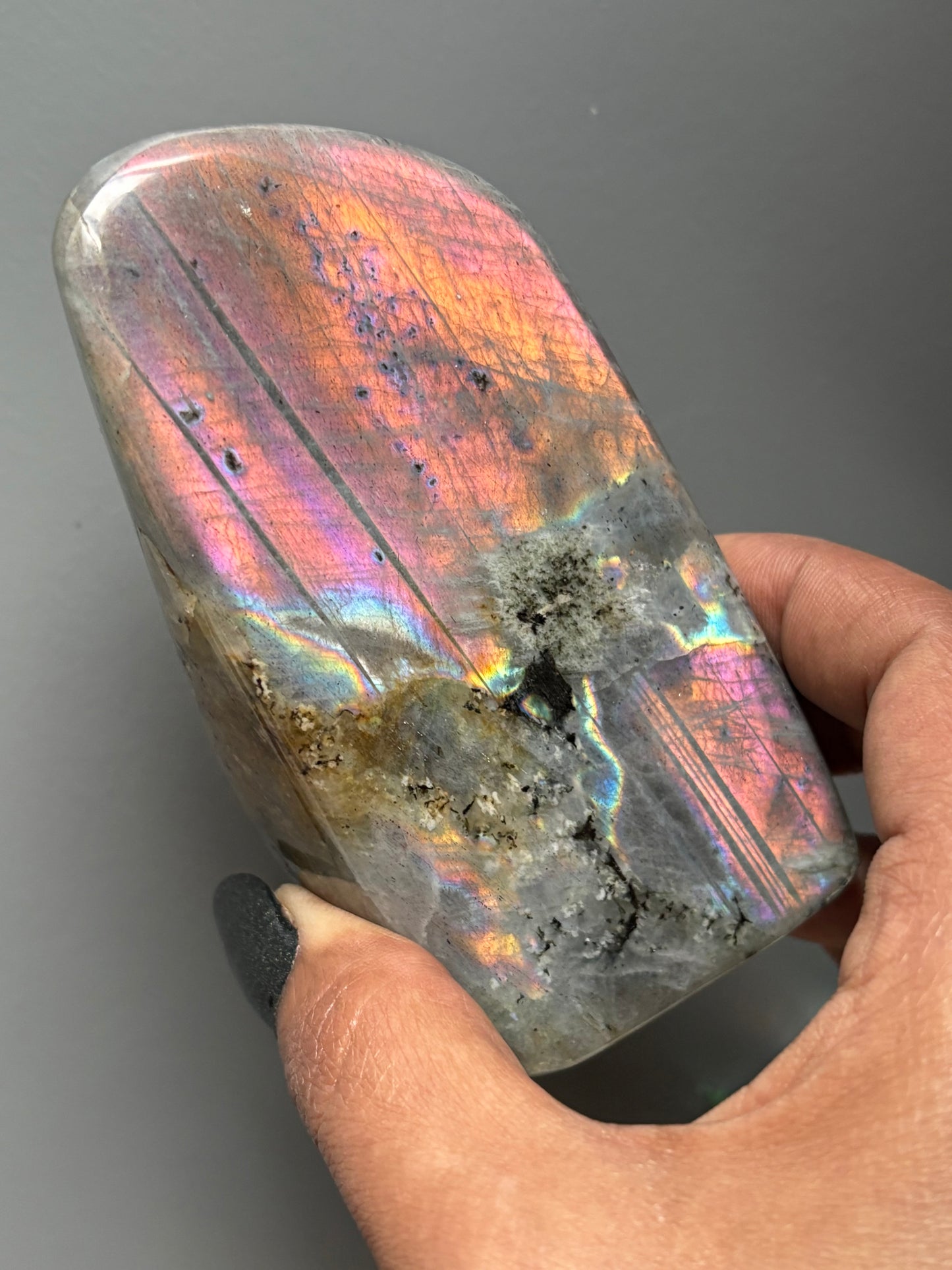 Labradorite Crystal Gemstone Cut Base Freeform (L)