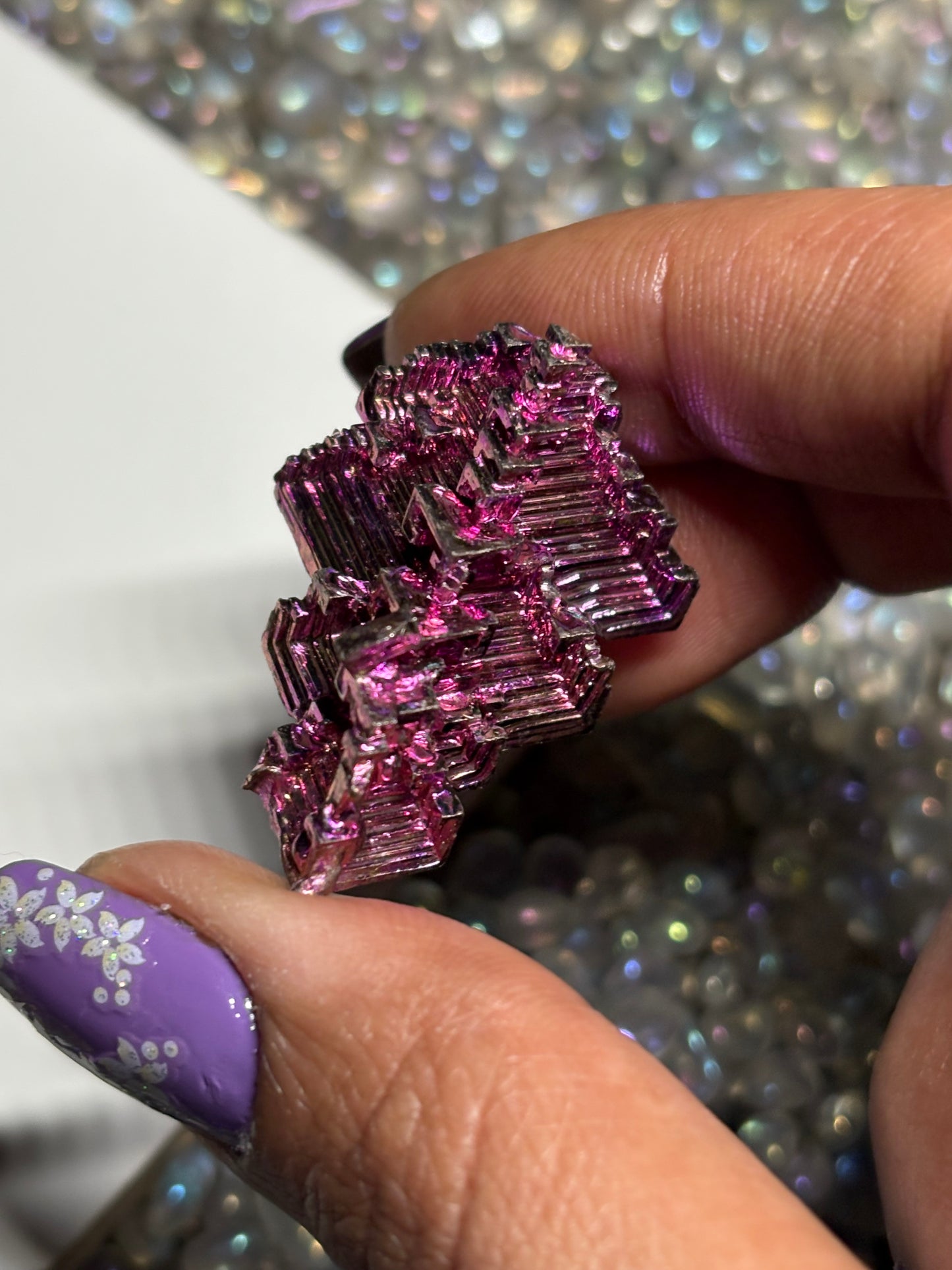 Pink Bismuth Crystal Specimen - P1