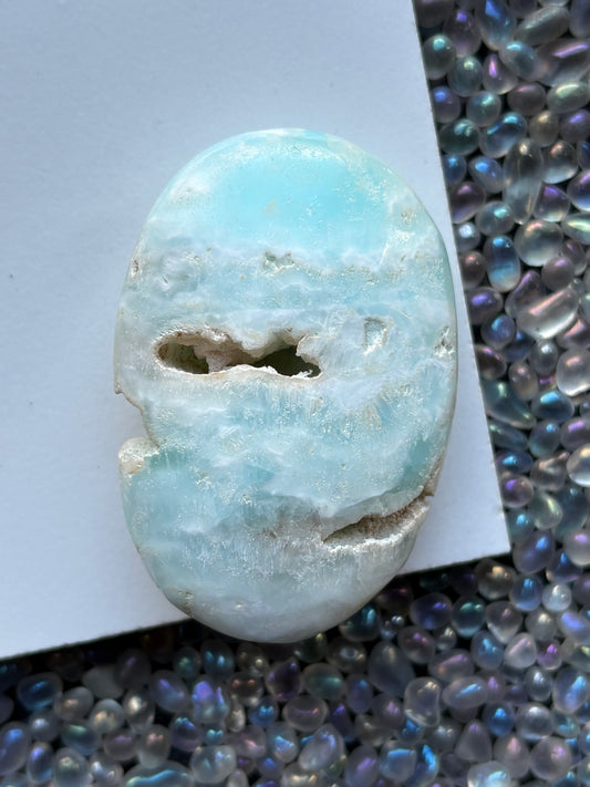 Caribbean Calcite Aragonite Crystal Gemstone Palm Stone - Medium (1)