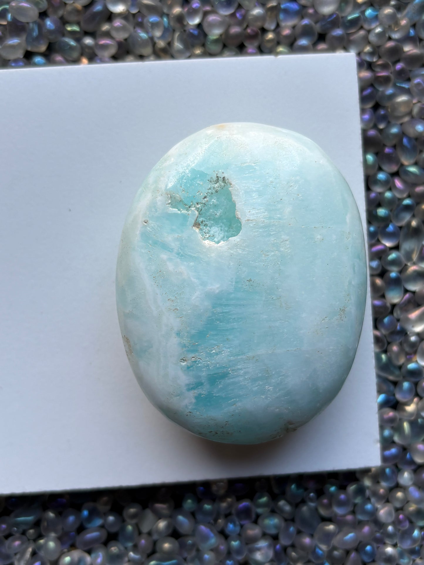 Caribbean Calcite Aragonite Crystal Gemstone Palm Stone - Medium (4)