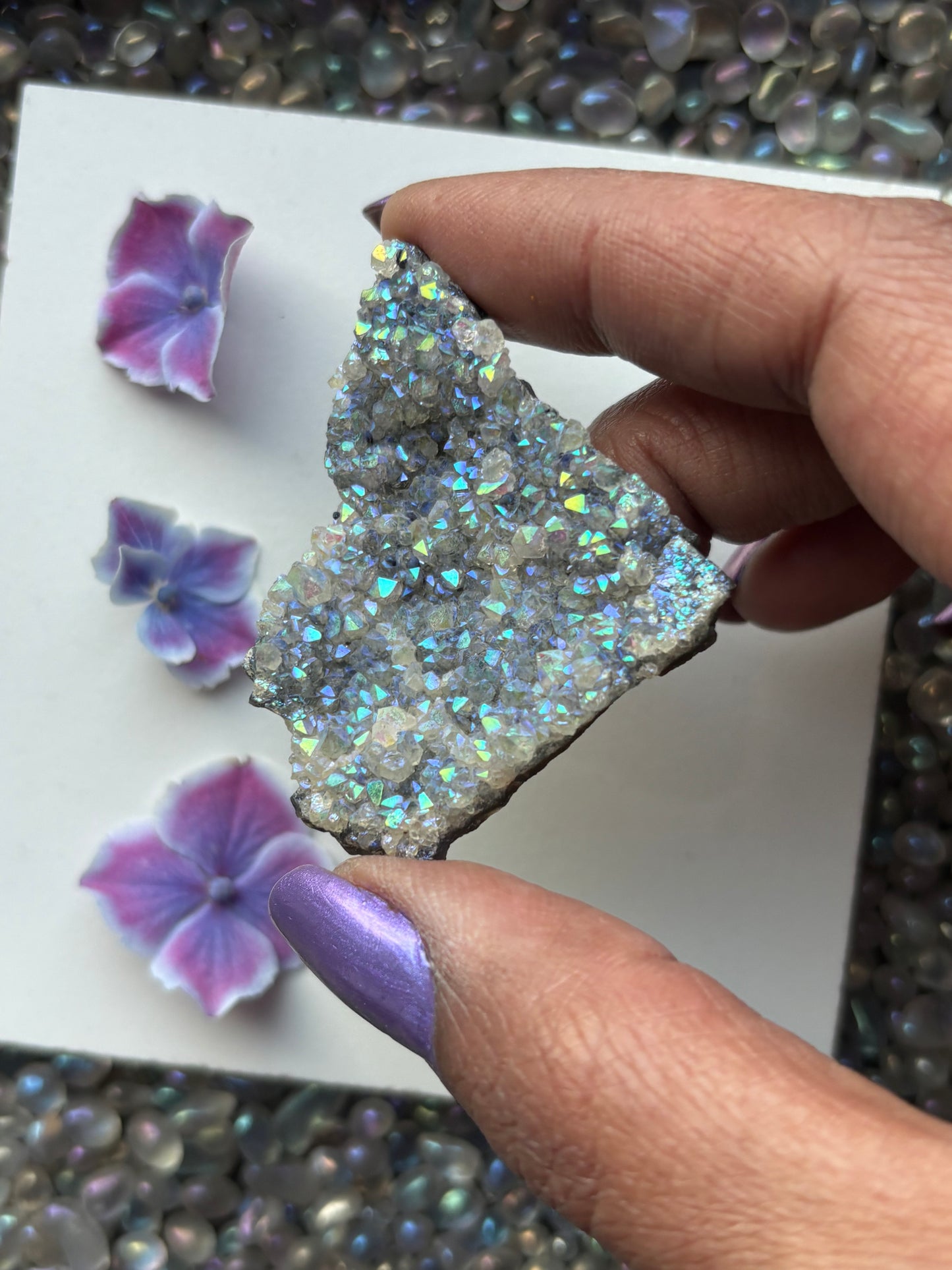 Aura Quartz Crystal Gemstone Cluster Small (5)