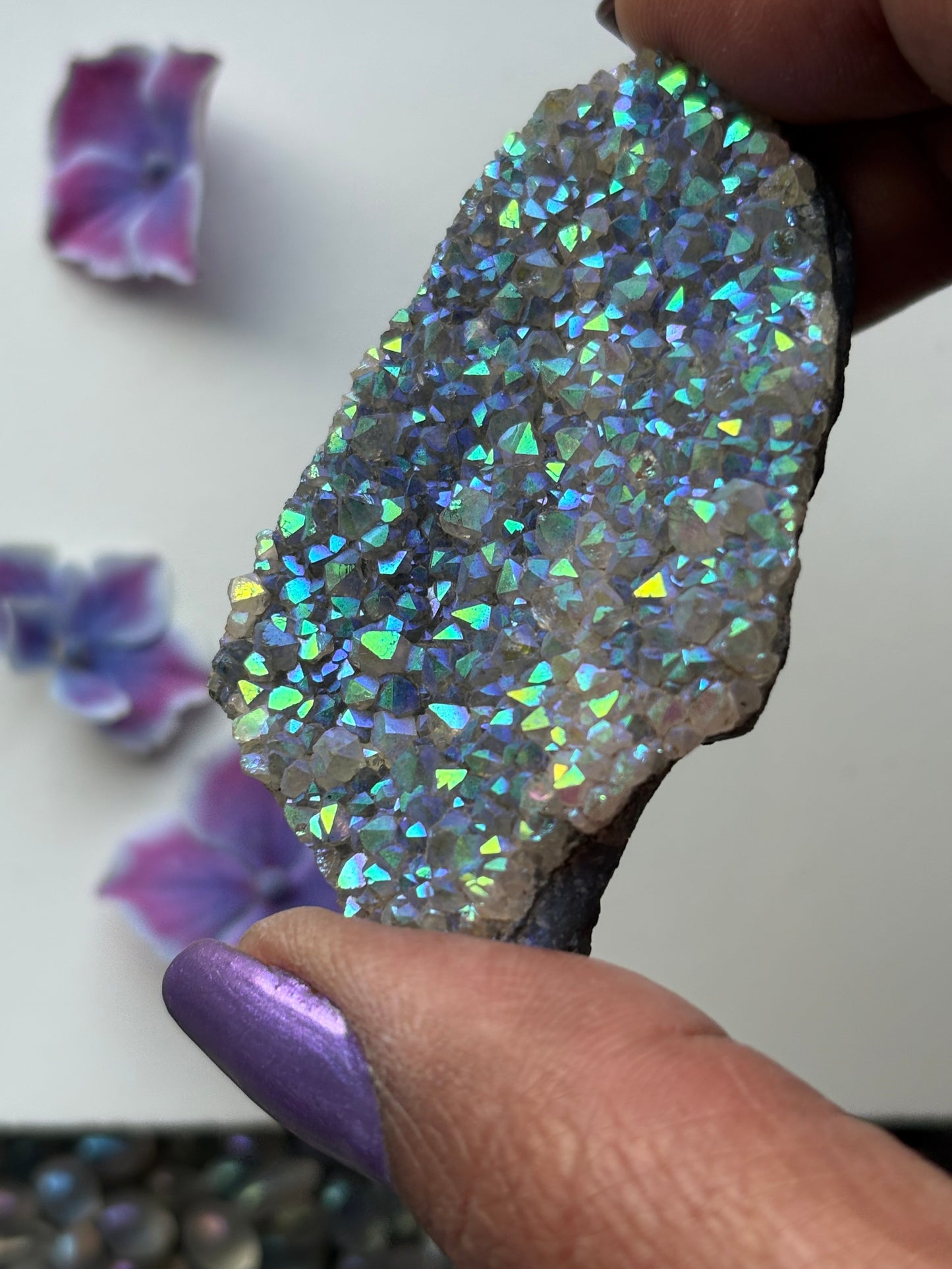 Aura Quartz Crystal Gemstone Cluster - Small (6)