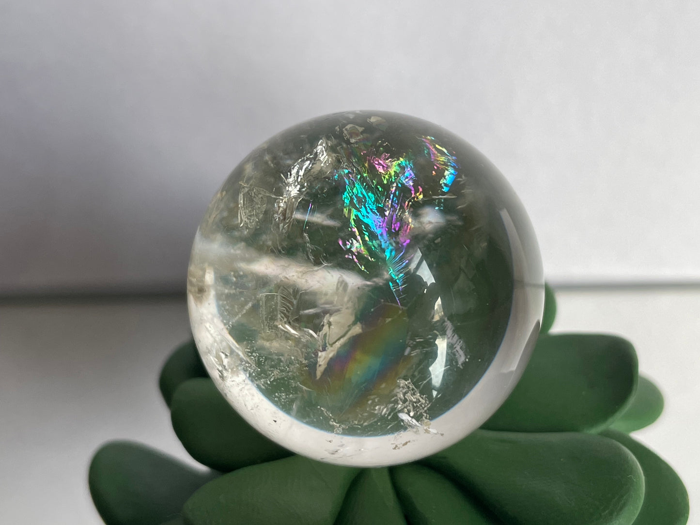 Rainbow Light Smoky Quartz Sphere Gemstone Crystal - M