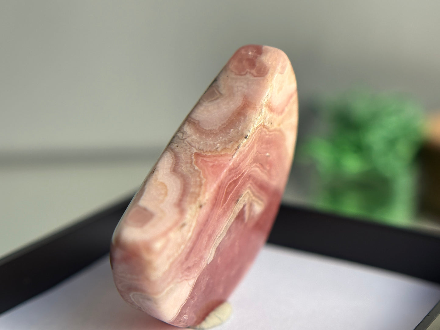 Rhodochrosite Crystal Gemstone Mini Crescent Moon Carving (2)
