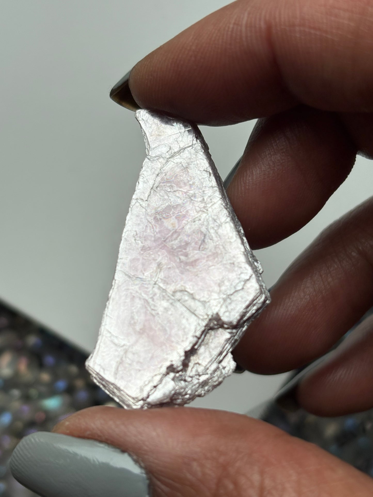 Lepidolite Slice Rough Gemstone Crystal - Small