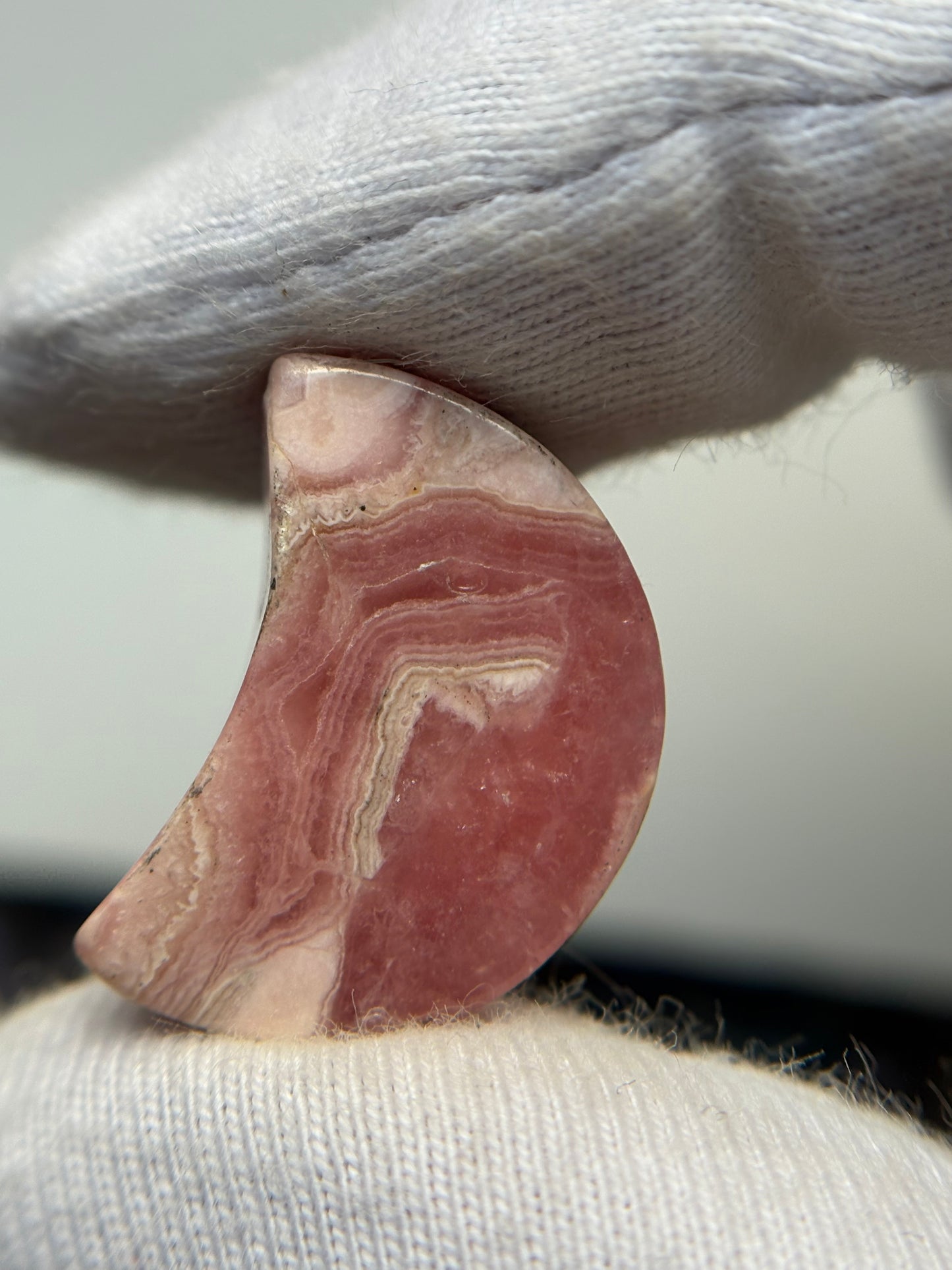 Rhodochrosite Crystal Gemstone Mini Crescent Moon Carving (2)