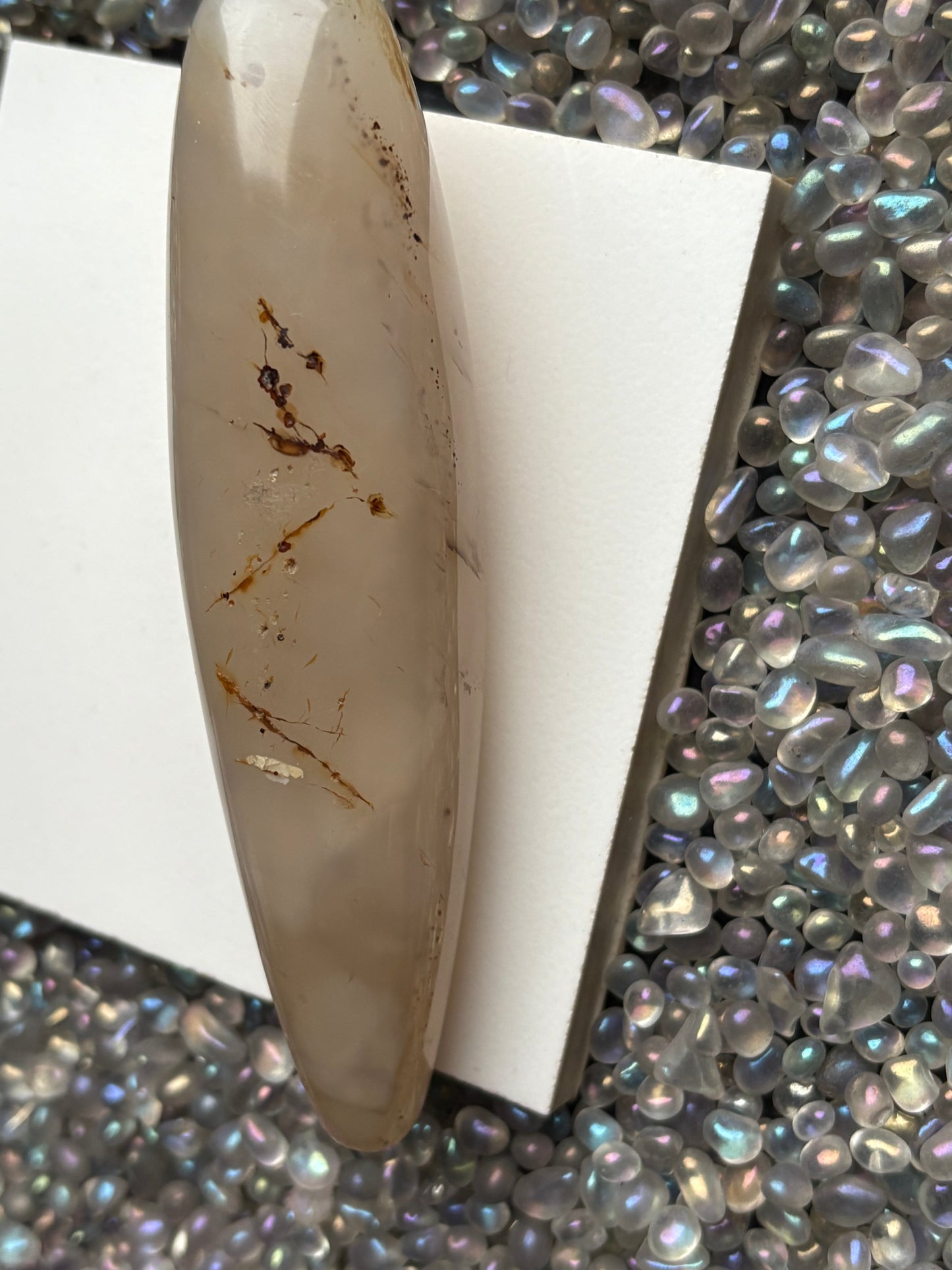 Dendritic Agate Crystal Gemstone Massage Wand — Self-care Tool - Medium