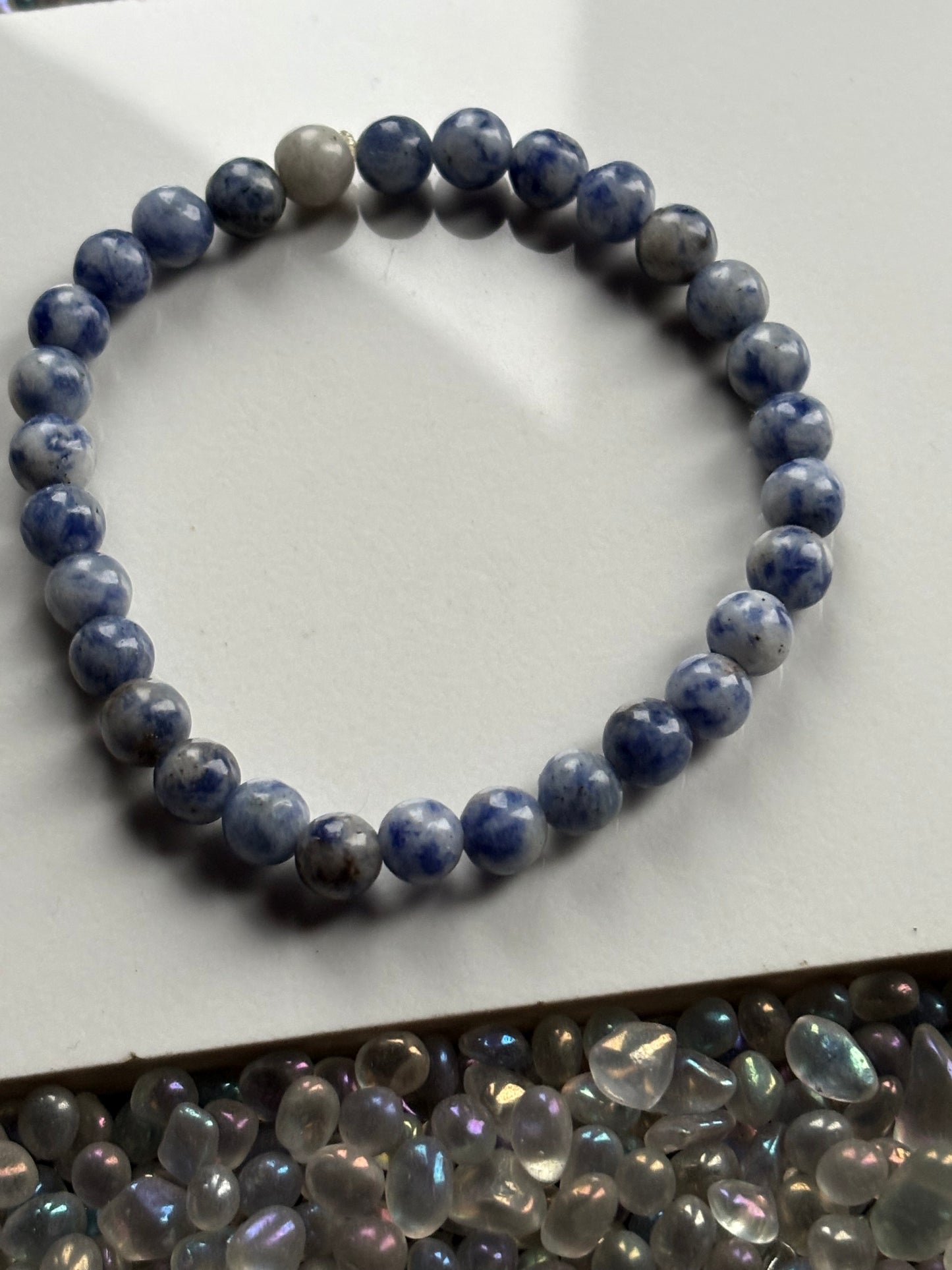 Sodalite Crystal Gemstone Stretch Bracelet