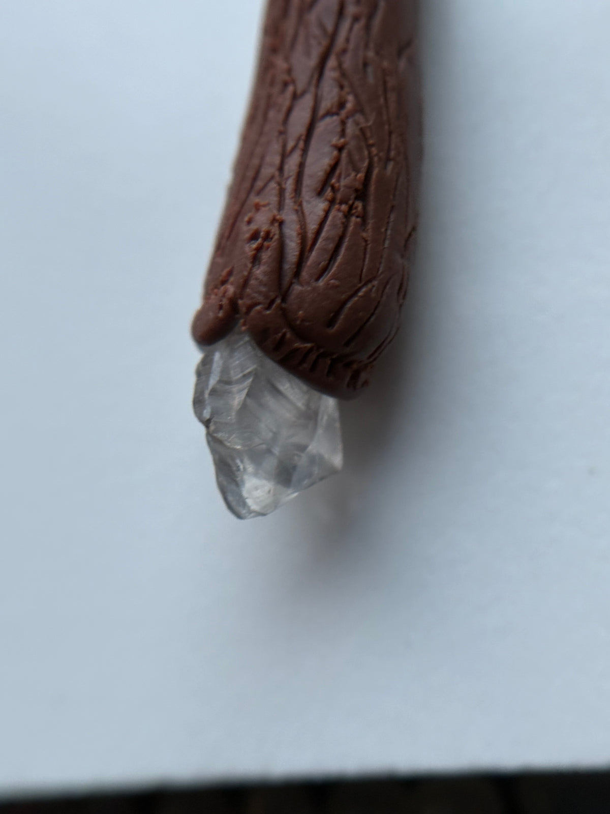 Scottish Quartz Crystal Gemstone Clay Wooden Wand Necklace (3)