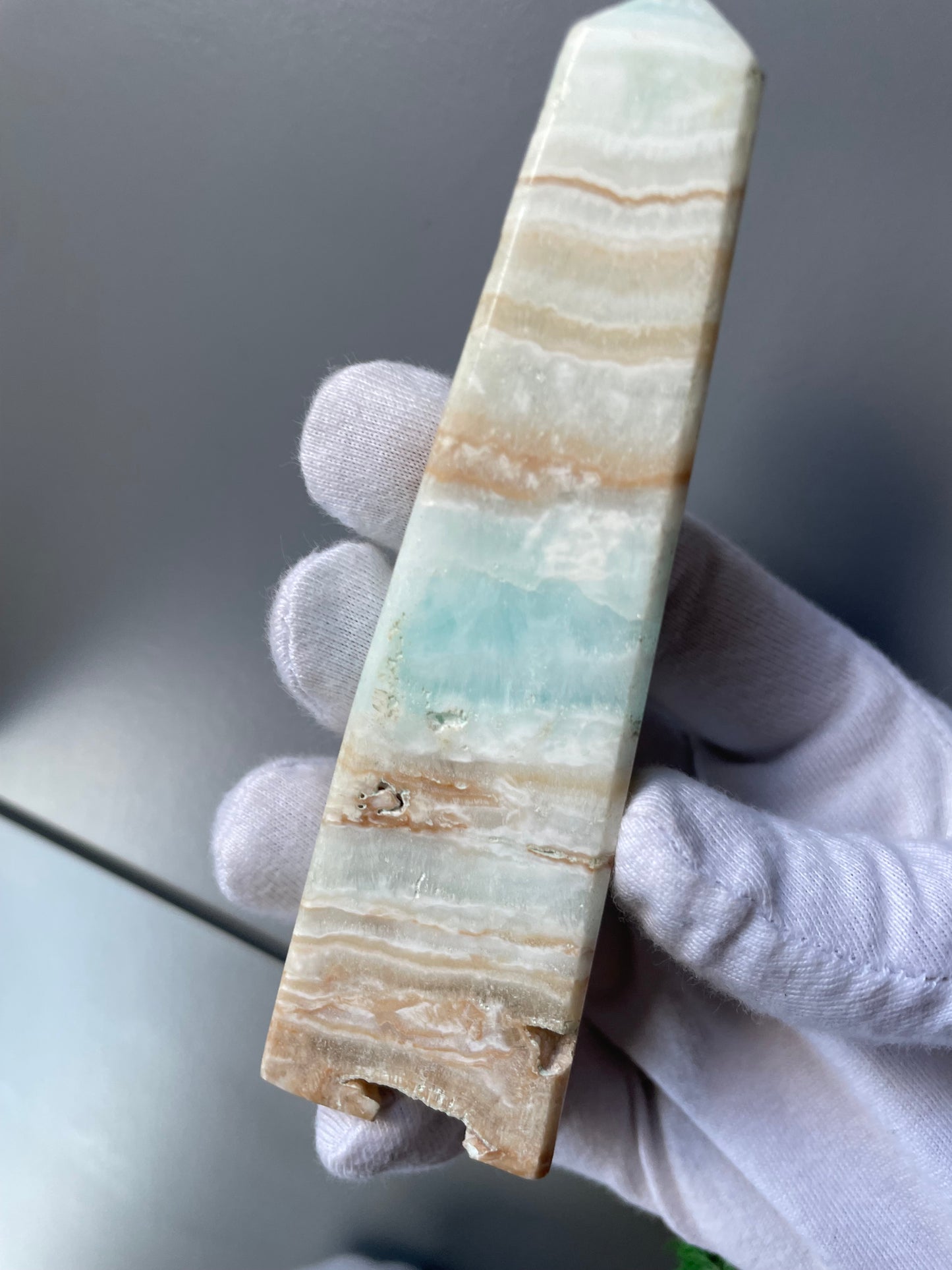 Caribbean Calcite Aragonite Crystal Gemstone Tower Point (2)