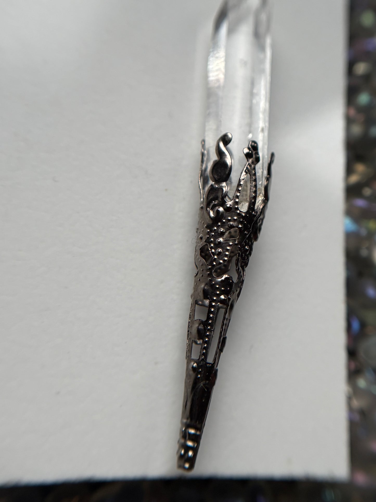 Lemurian Quartz Crystal Gemstone Gothic Mini Wand (1)