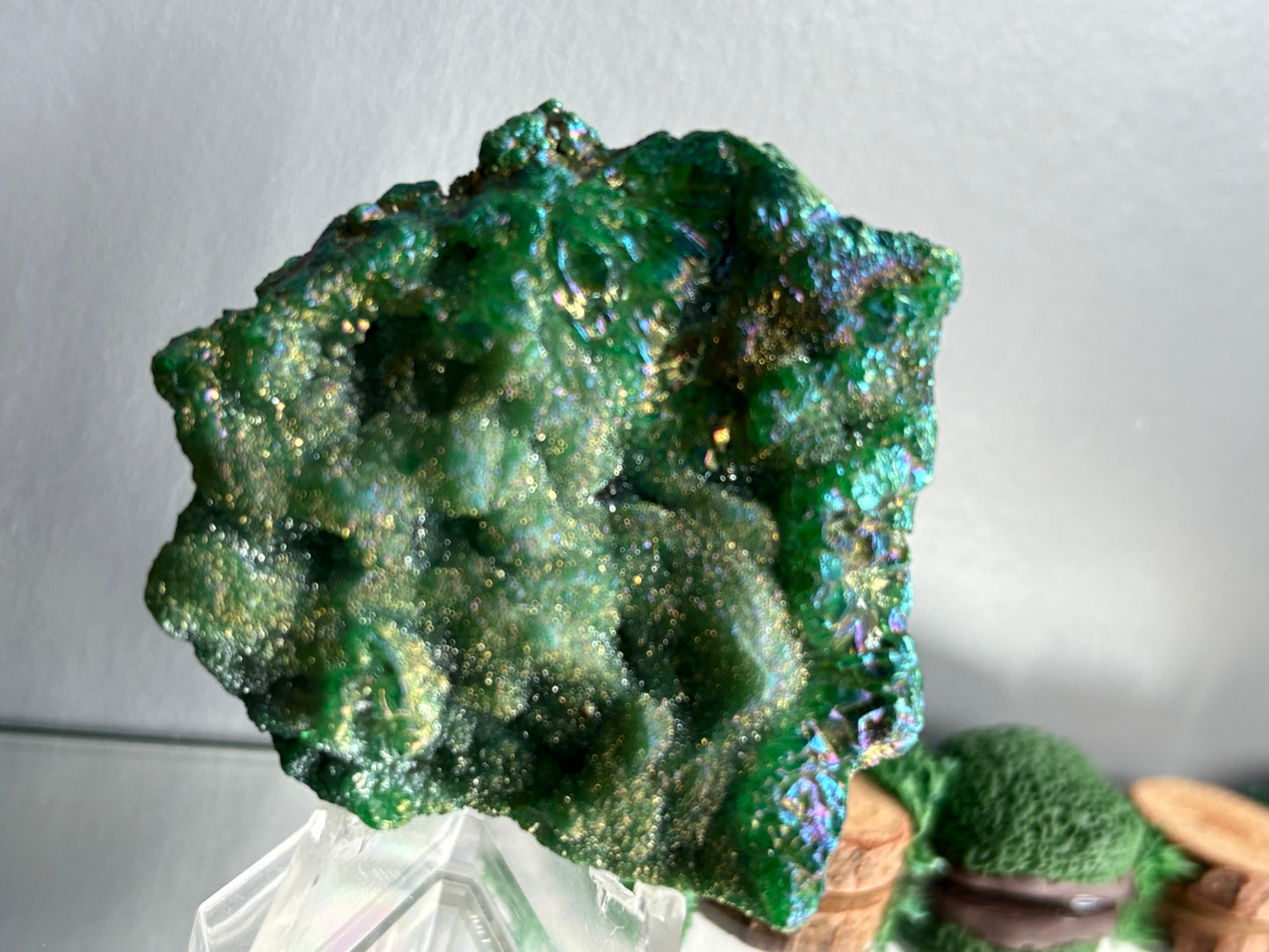 Green Aura Druzy Chalcedony Crystal Gemstone - Galaxy Slice - no 6