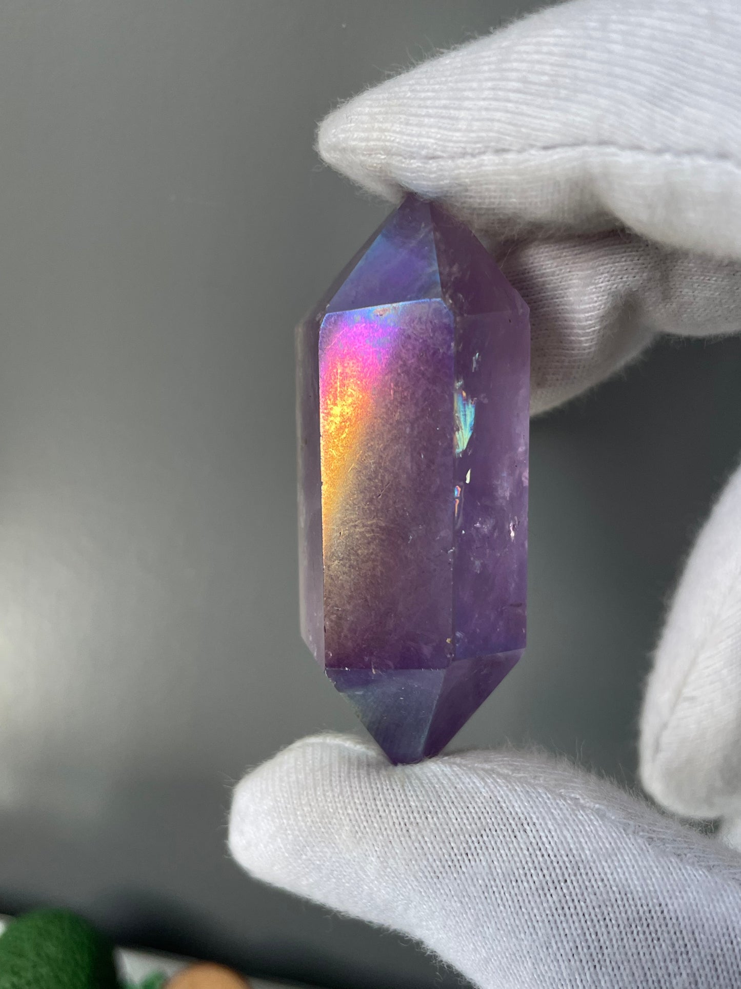Amethyst Aura Gemstone Crystal Double Terminated Point - Small (1)