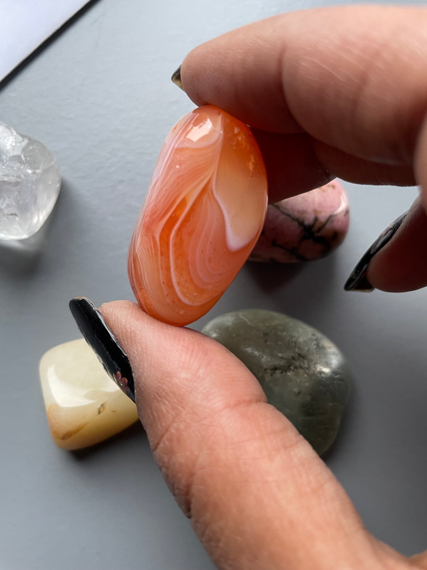 Butterfly Card & Gemstone Crystal Tumbled Stone Gift Set (2)