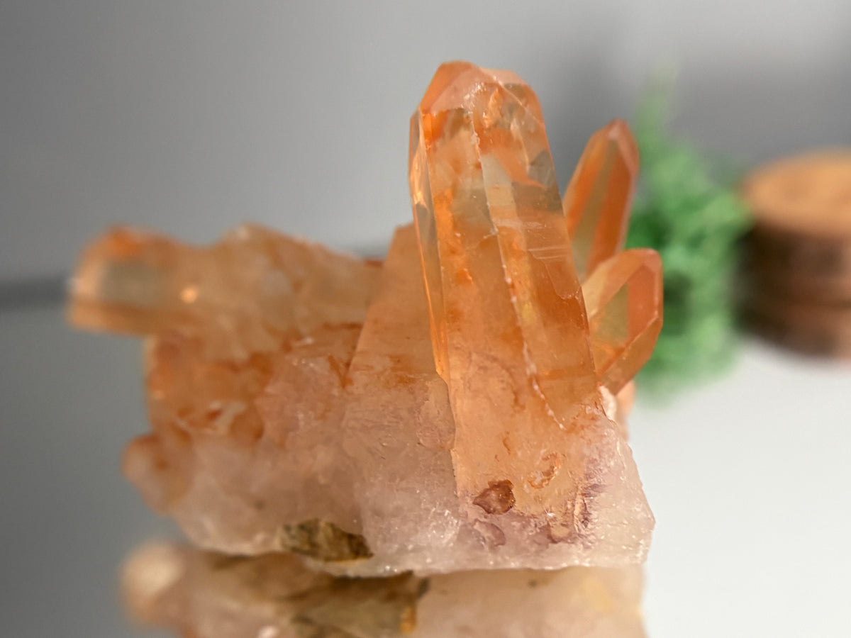 Tangerine Quartz Gemstone Crystal Specimen (1)