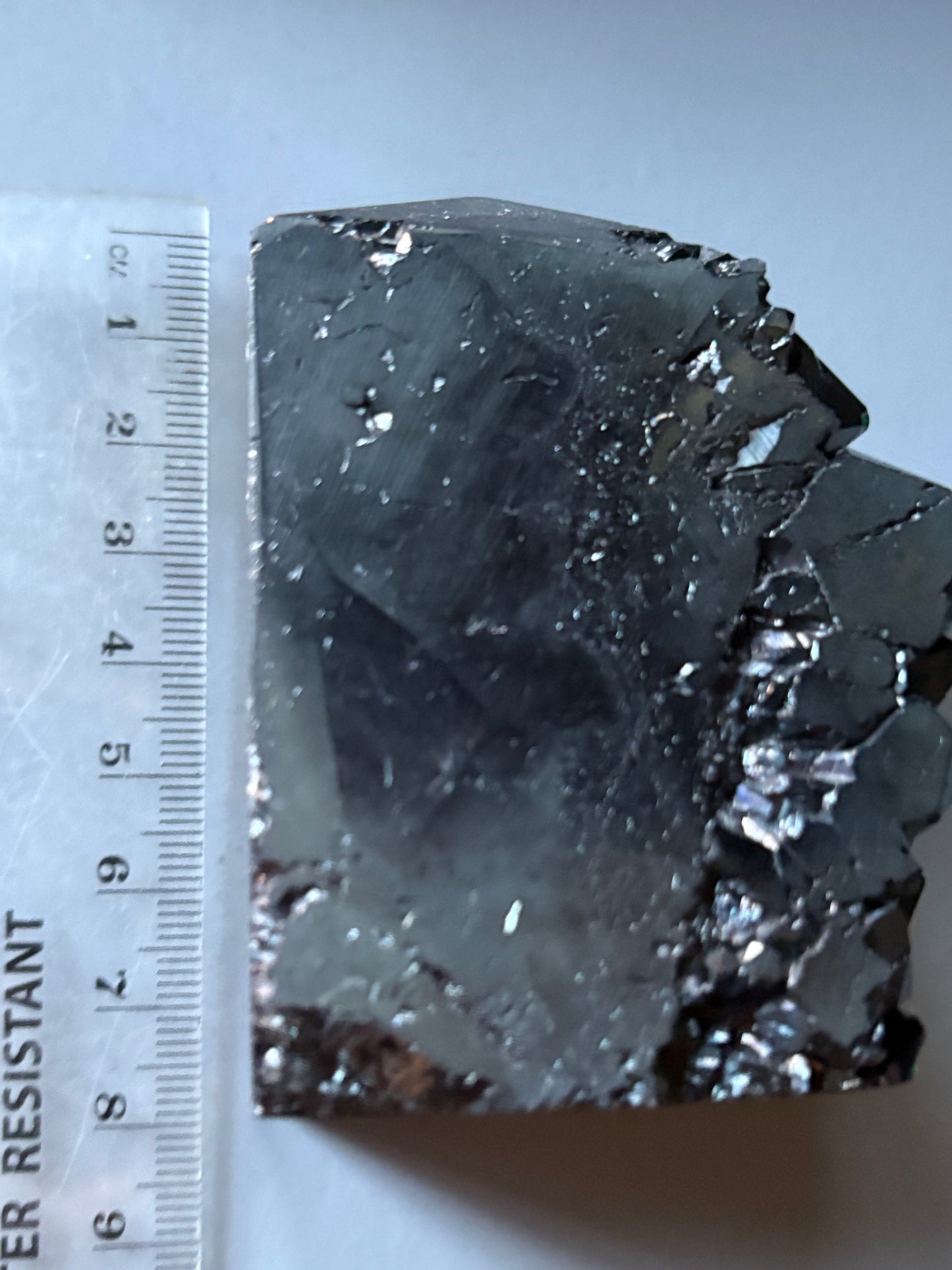 Black Aura Coated Amethyst Gemstone Crystal Cluster Tower Chunk (C)