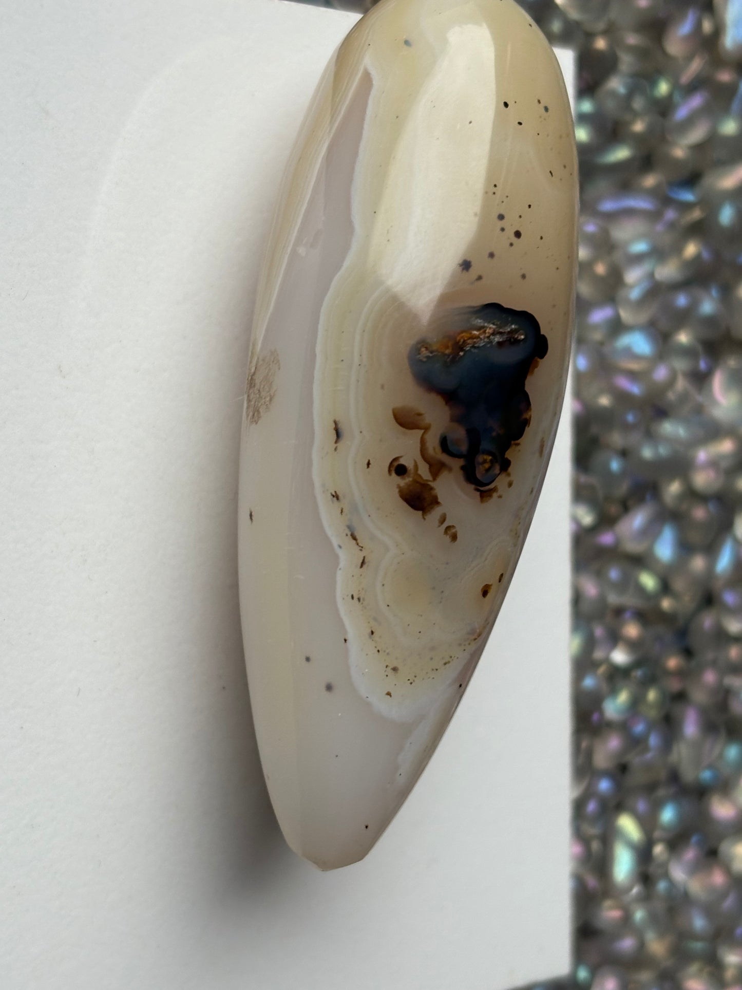 Dendritic Agate Crystal Gemstone Massage Wand — Self-care Tool - Small