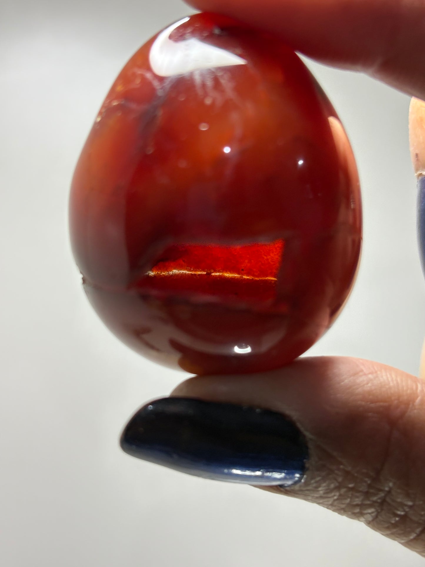 Carnelian Druzy Crystal Gemstone Egg Carving (2)