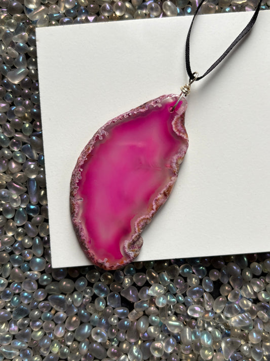 Agate Crystal Gemstone Slice Wall Tree Hanging (2)