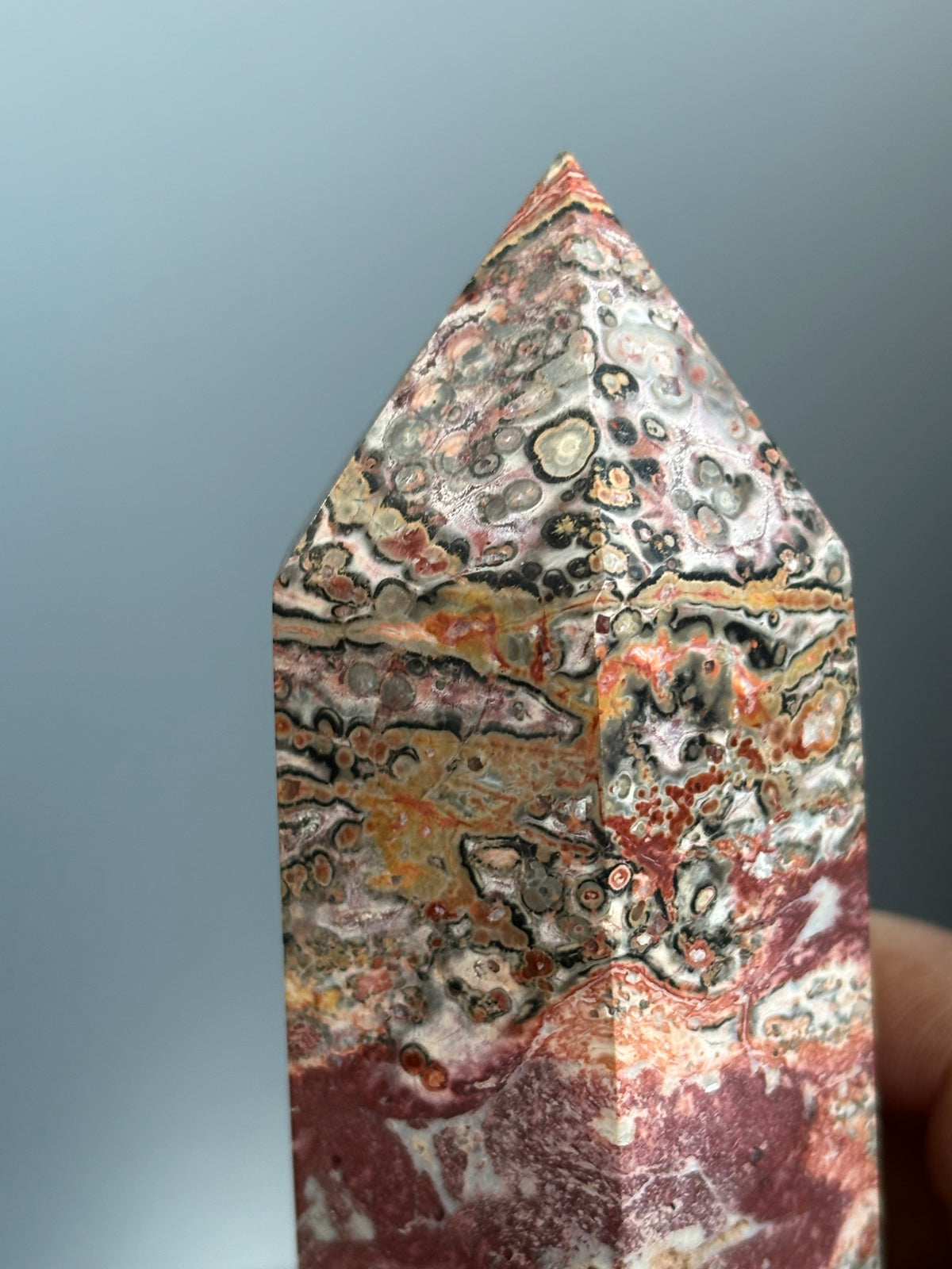 Leopard Skin Jasper Crystal Gemstone Tower Point - L2