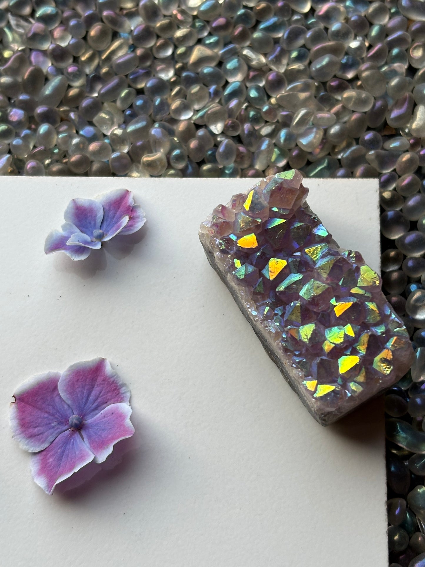 Aura Amethyst Crystal Gemstone Rectangular Cluster (1)