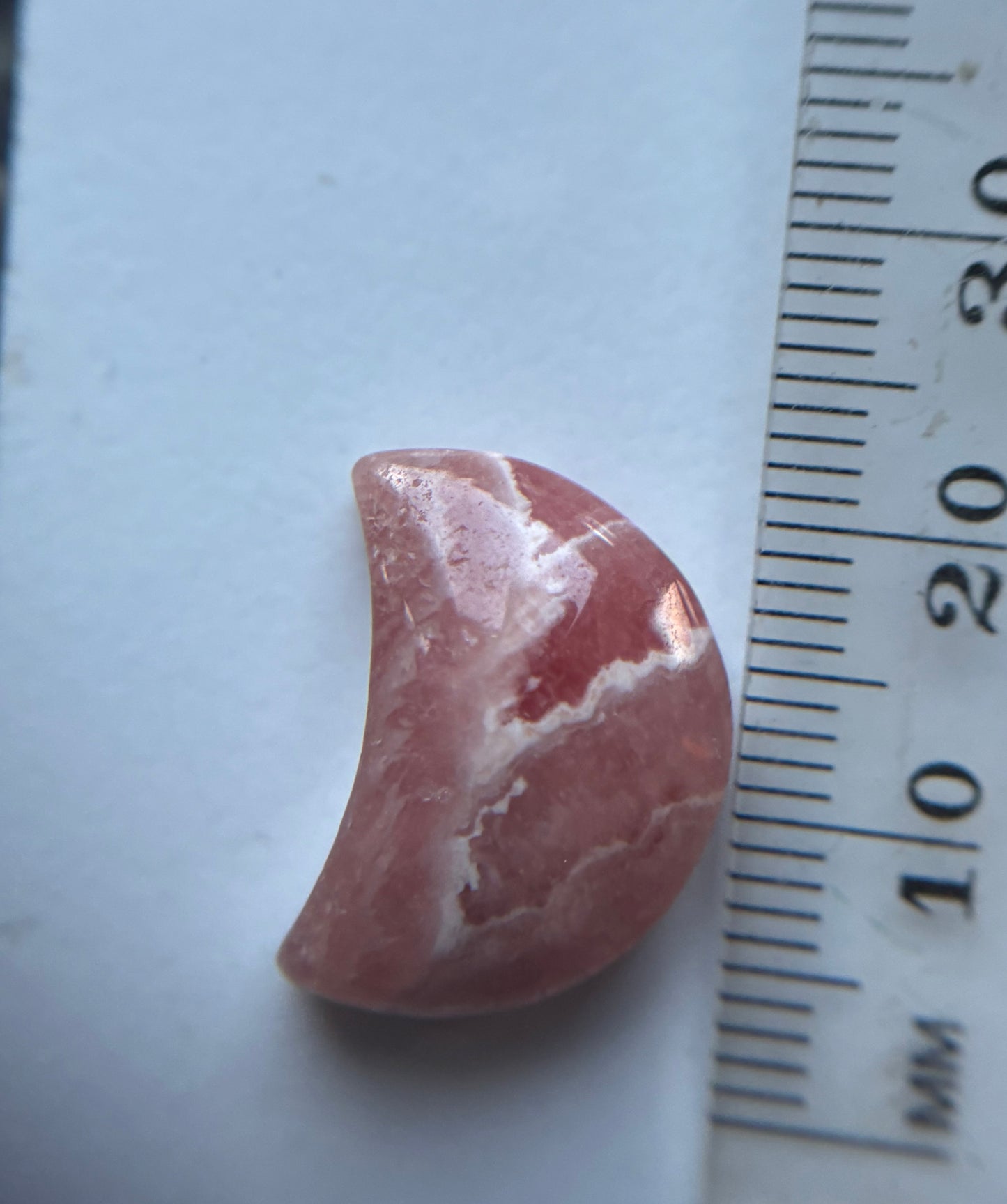 Rhodochrosite Crystal Gemstone Mini Crescent Moon Carving (1)