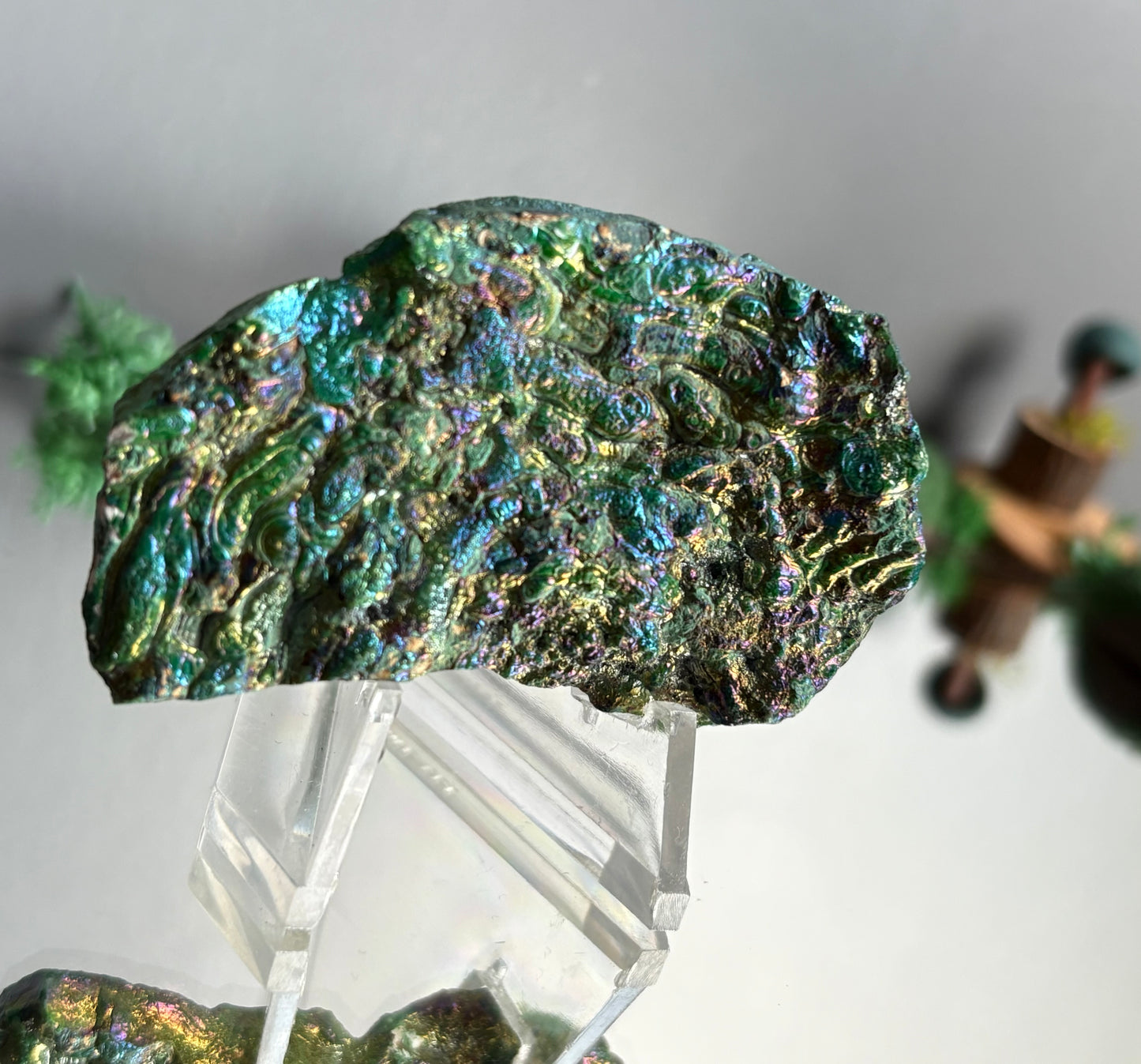 Green Aura Druzy Chalcedony Crystal Gemstone - Galaxy Slice - no 5