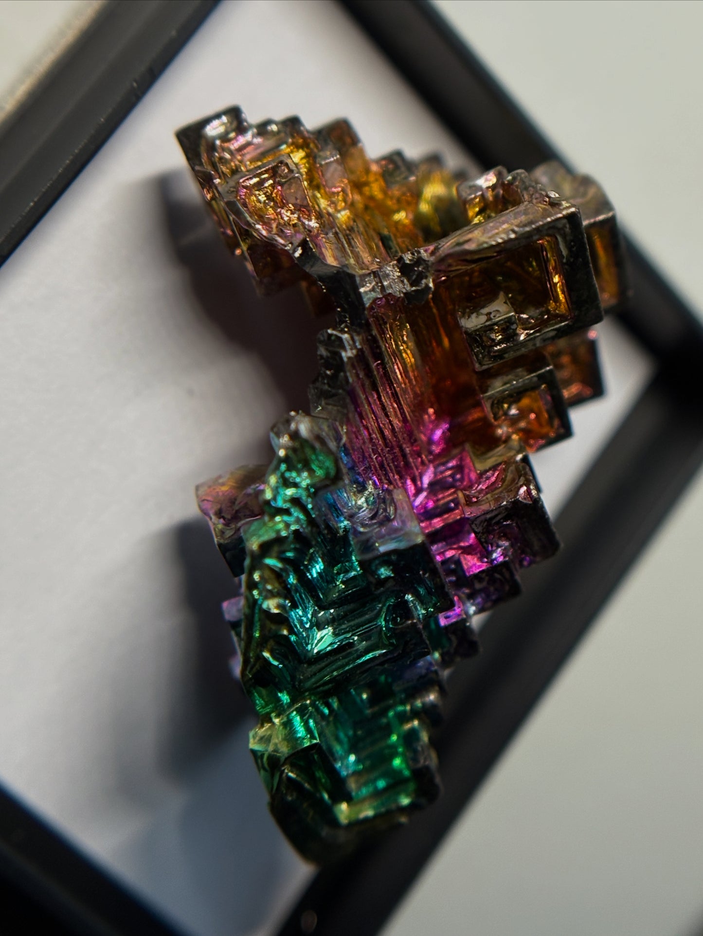 Rainbow Bismuth Crystal Specimen Metal Art S (4)