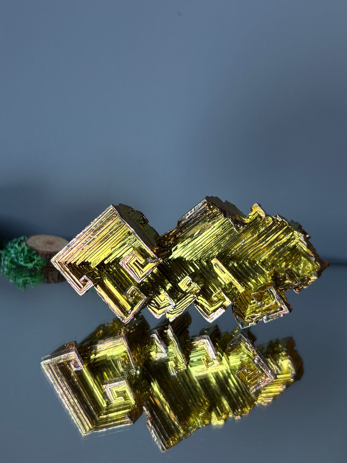 Gold Bismuth Crystal Specimen Metal Art XL