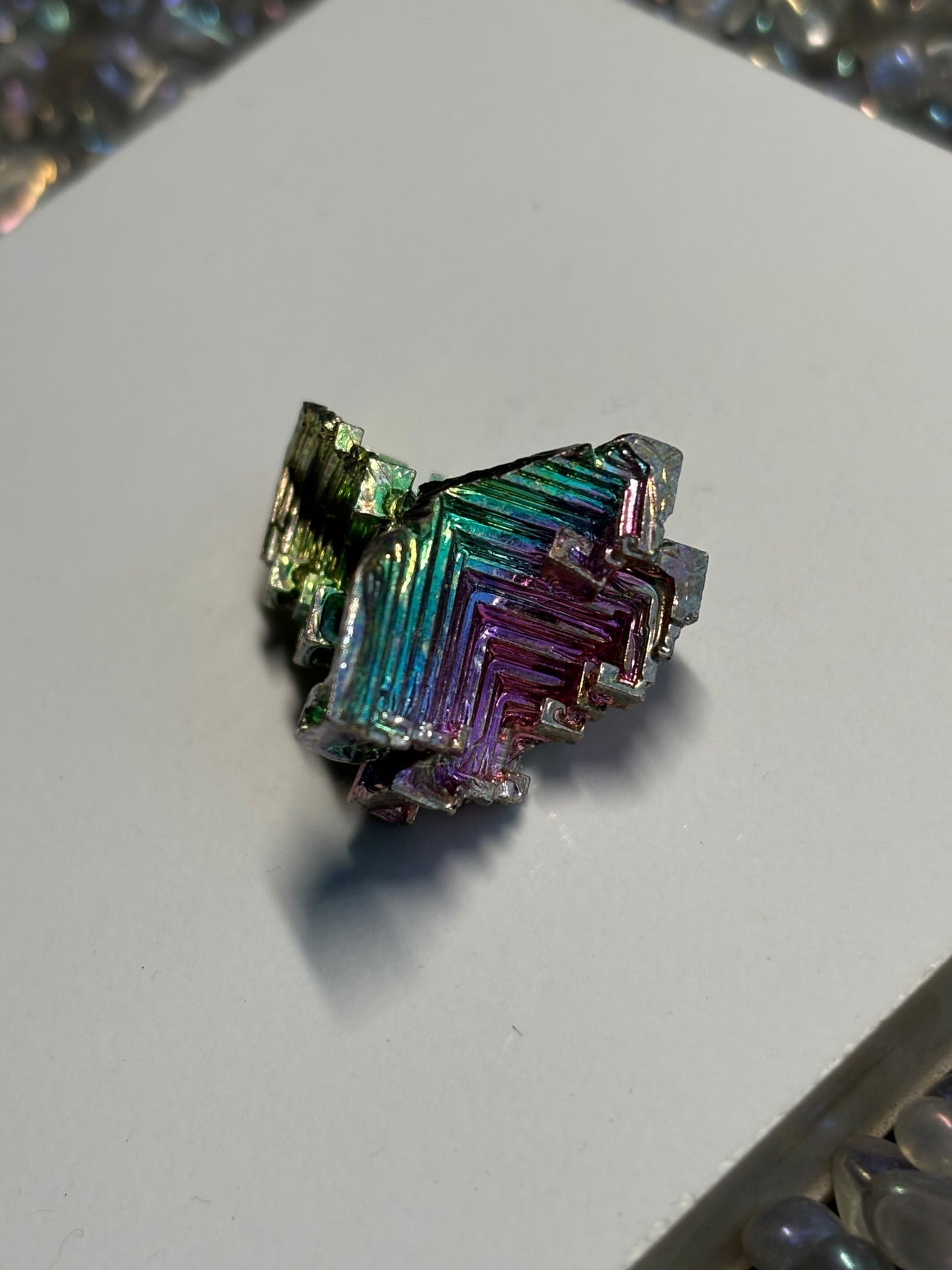Rainbow Bismuth Crystal Specimen Metal Art S (5)