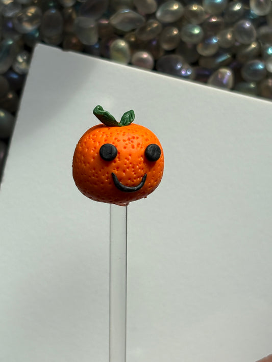Ollie The Orange Clay Art Plant Pot Buddy