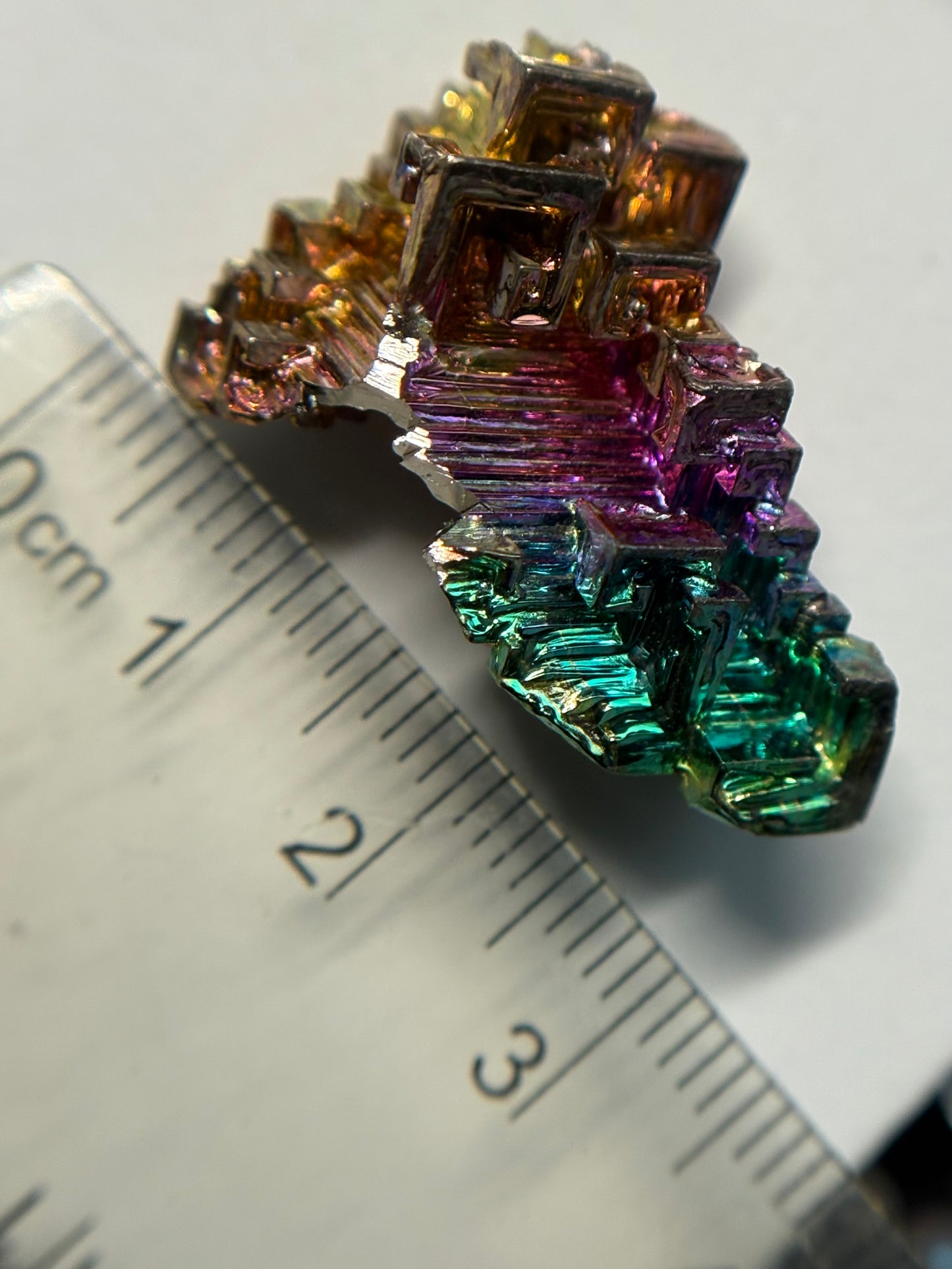 Rainbow Bismuth Crystal Specimen Metal Art S (4)