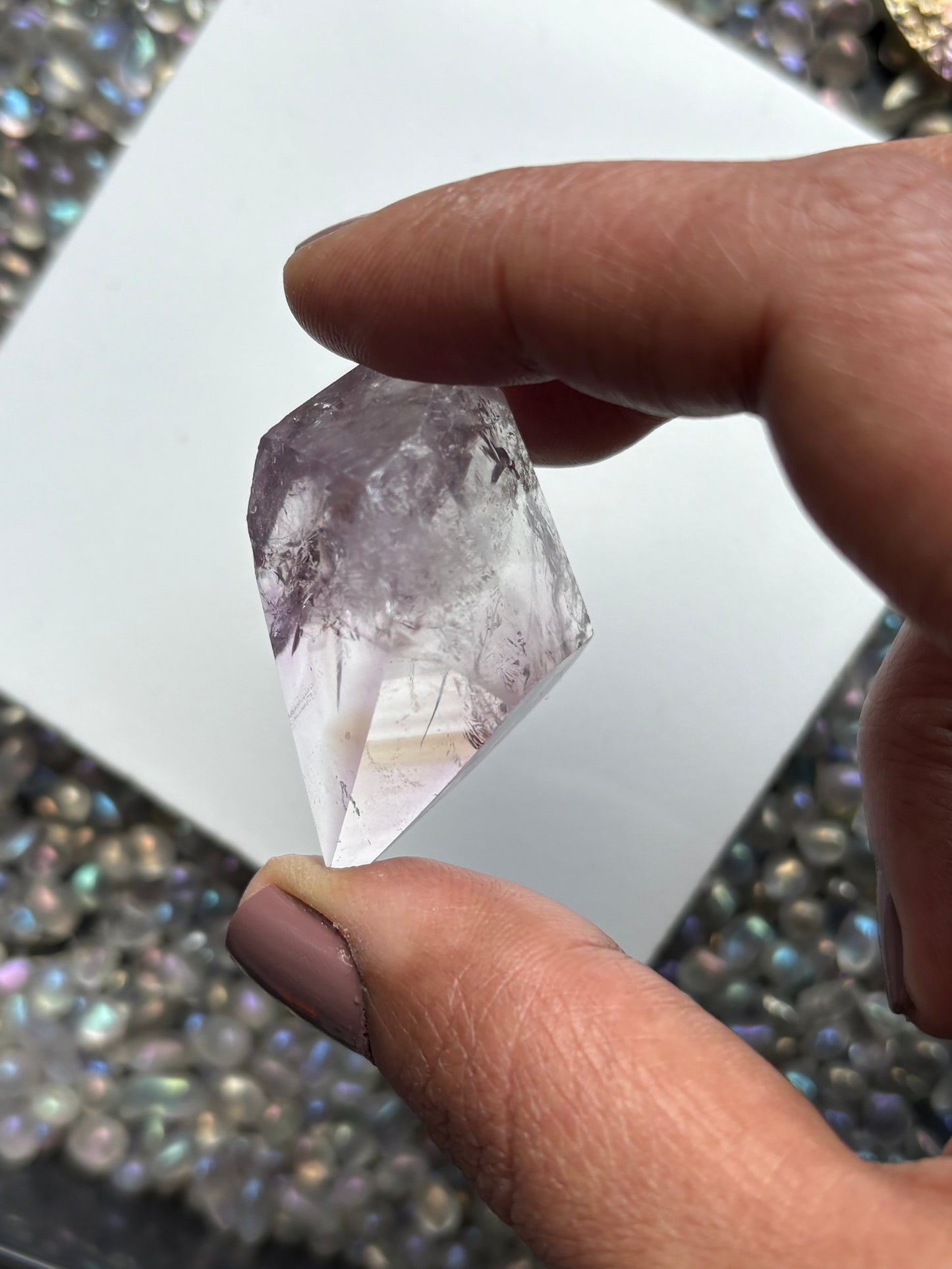 Ametrine Faceted Mini Freeform Crystal Gemstone (7)