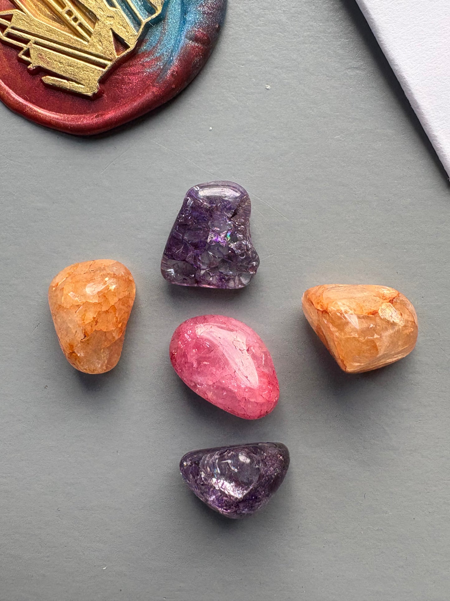 Crystal Card & Mini Crystal Tumbled Stone Gift Set (2)