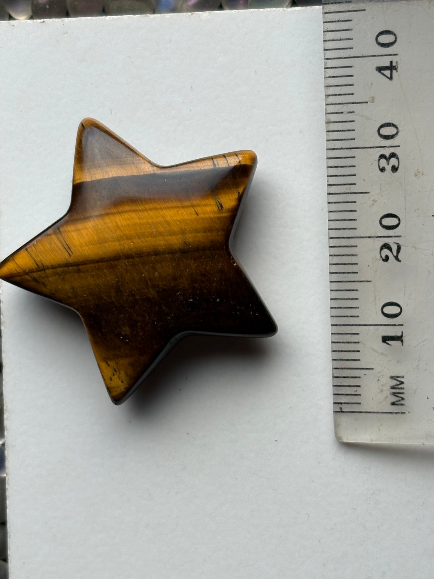 Brown Tigers Eye Gemstone Crystal Set - Mini Point Star & Moon